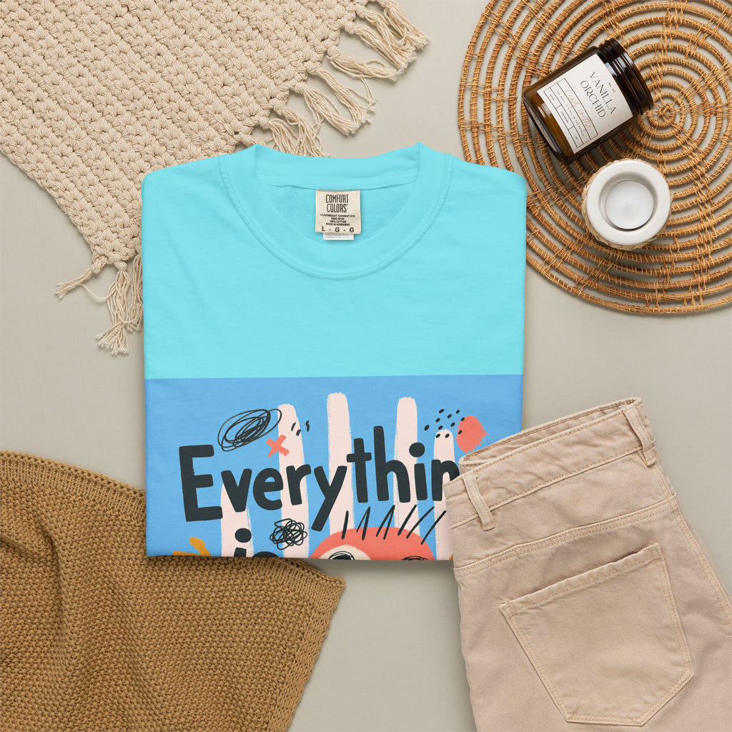 Everything Is Fine T-Shirt — Colorful Retro Cartoon Graphic Tee