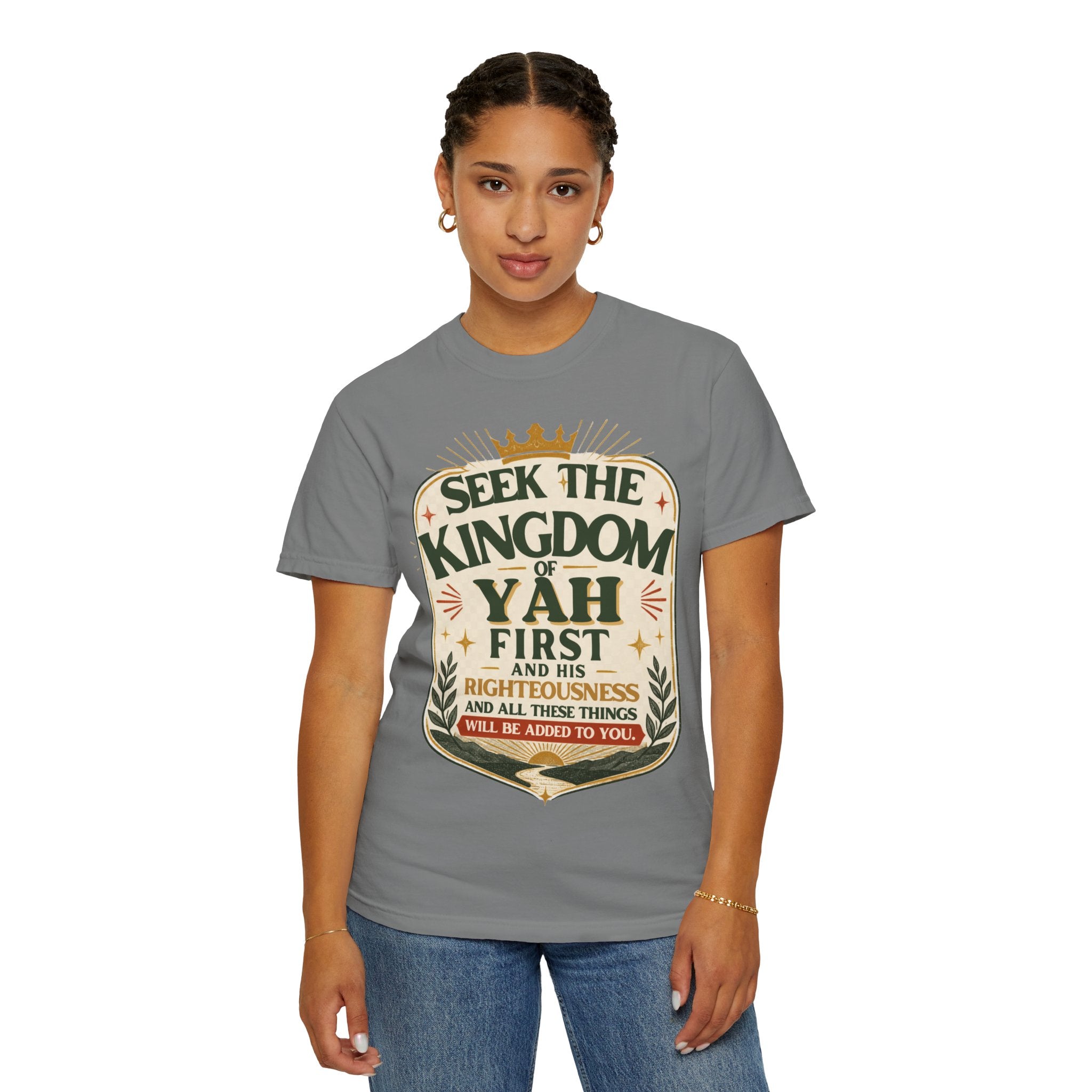 Seek the Kingdom of Yah T-Shirt — Inspirational Faith Graphic Tee