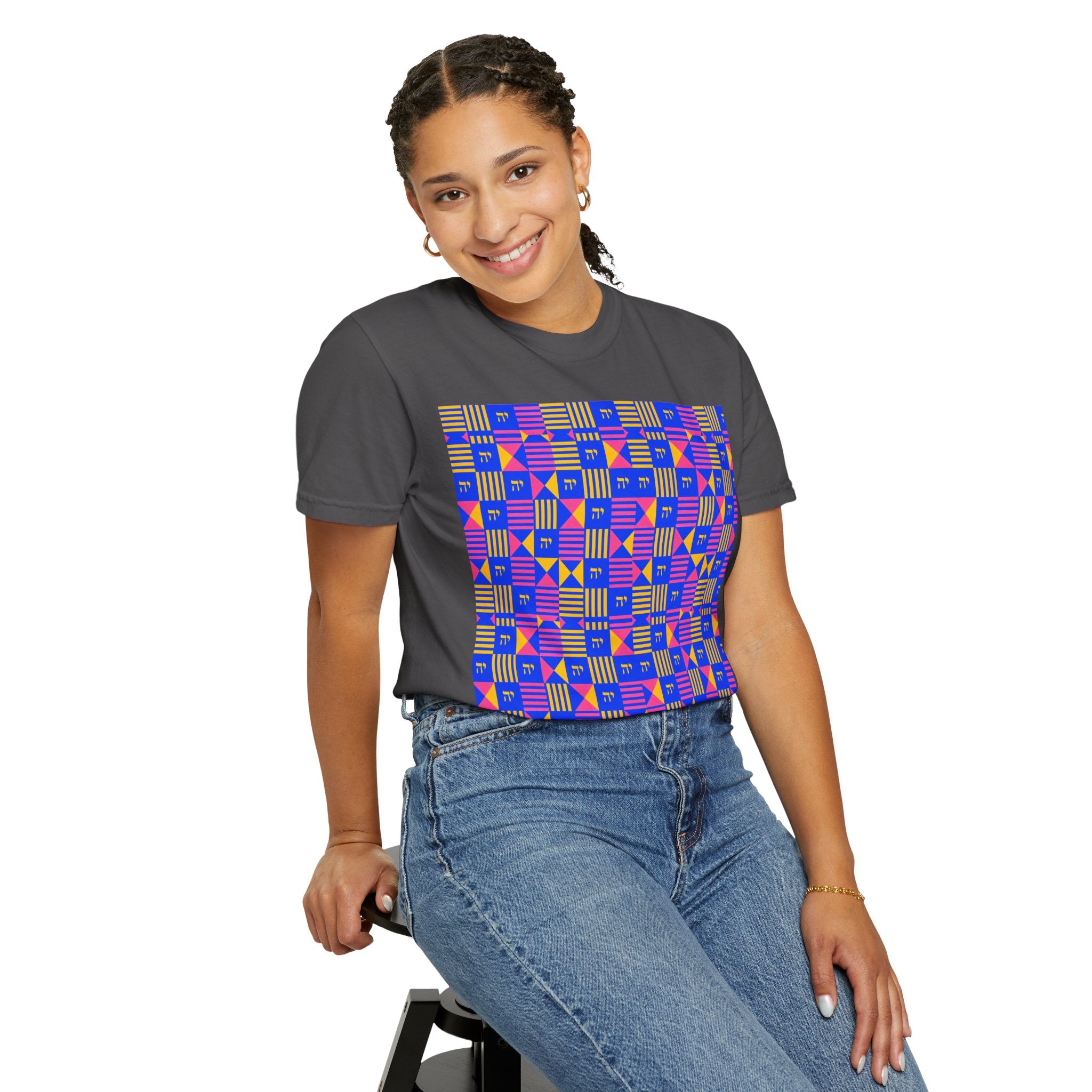 Digrammaton Kente-Inspired Pattern T-Shirt