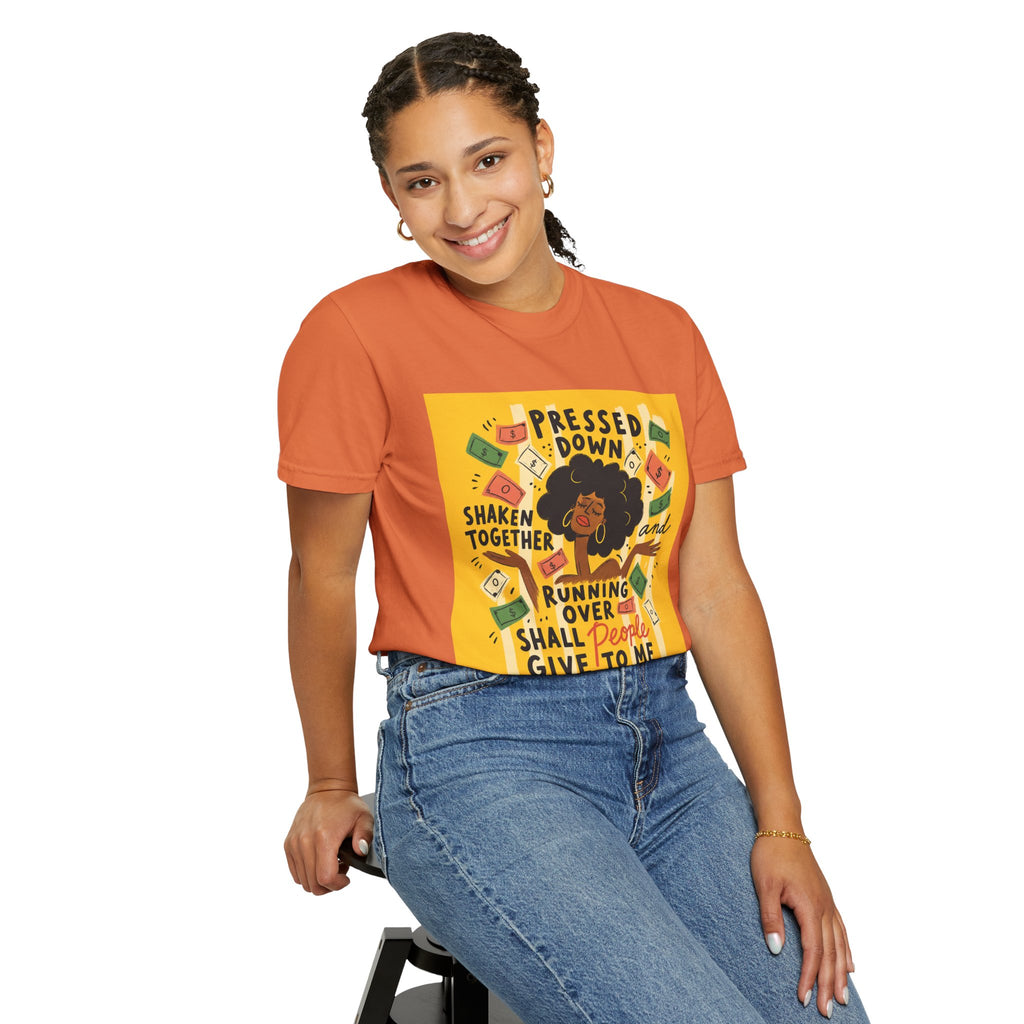 Pressed Down & Running Over T-Shirt — Inspirational Faith Graphic Tee