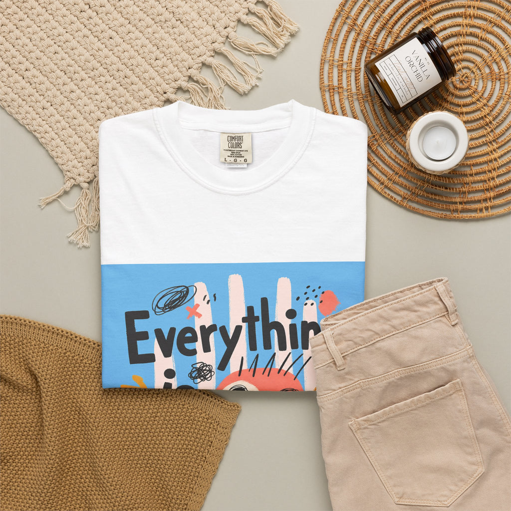 Everything Is Fine T-Shirt — Colorful Retro Cartoon Graphic Tee