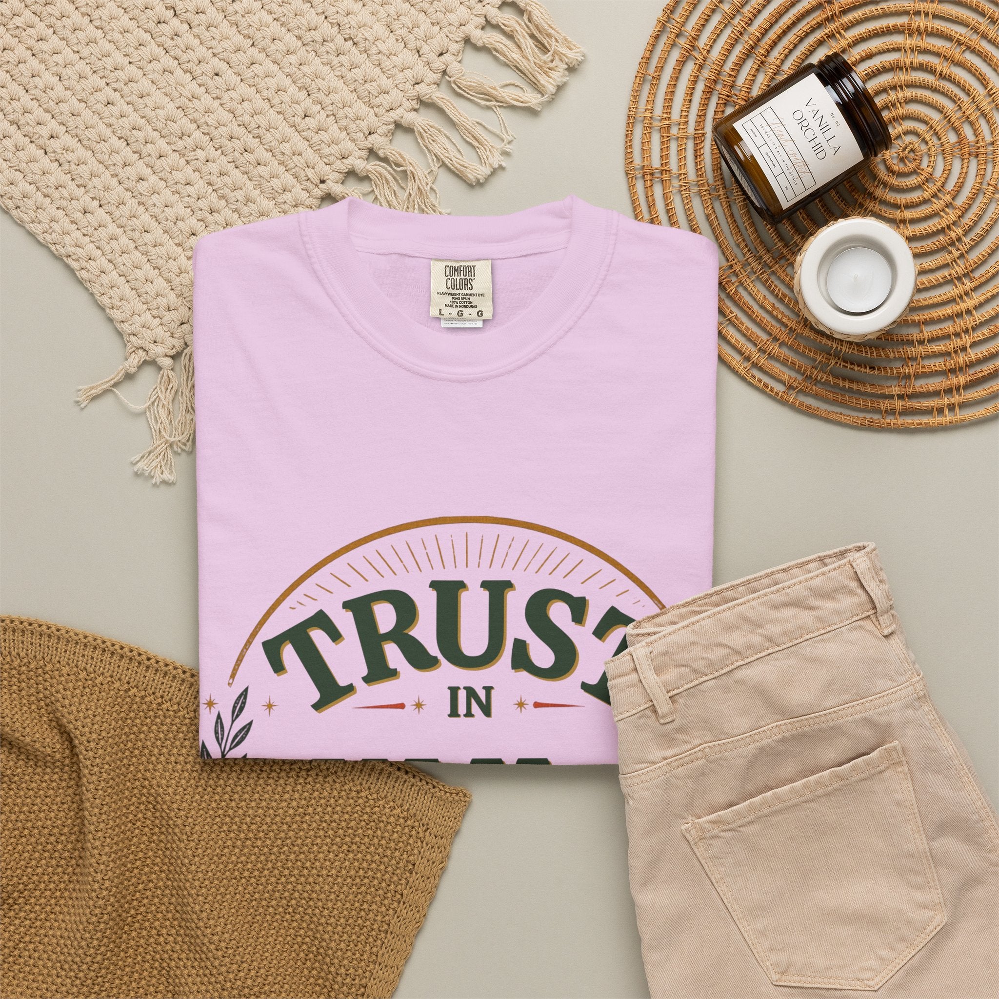 Trust in Yah T-Shirt — "Trust in Yah with All Your Heart" Christian Faith Tee