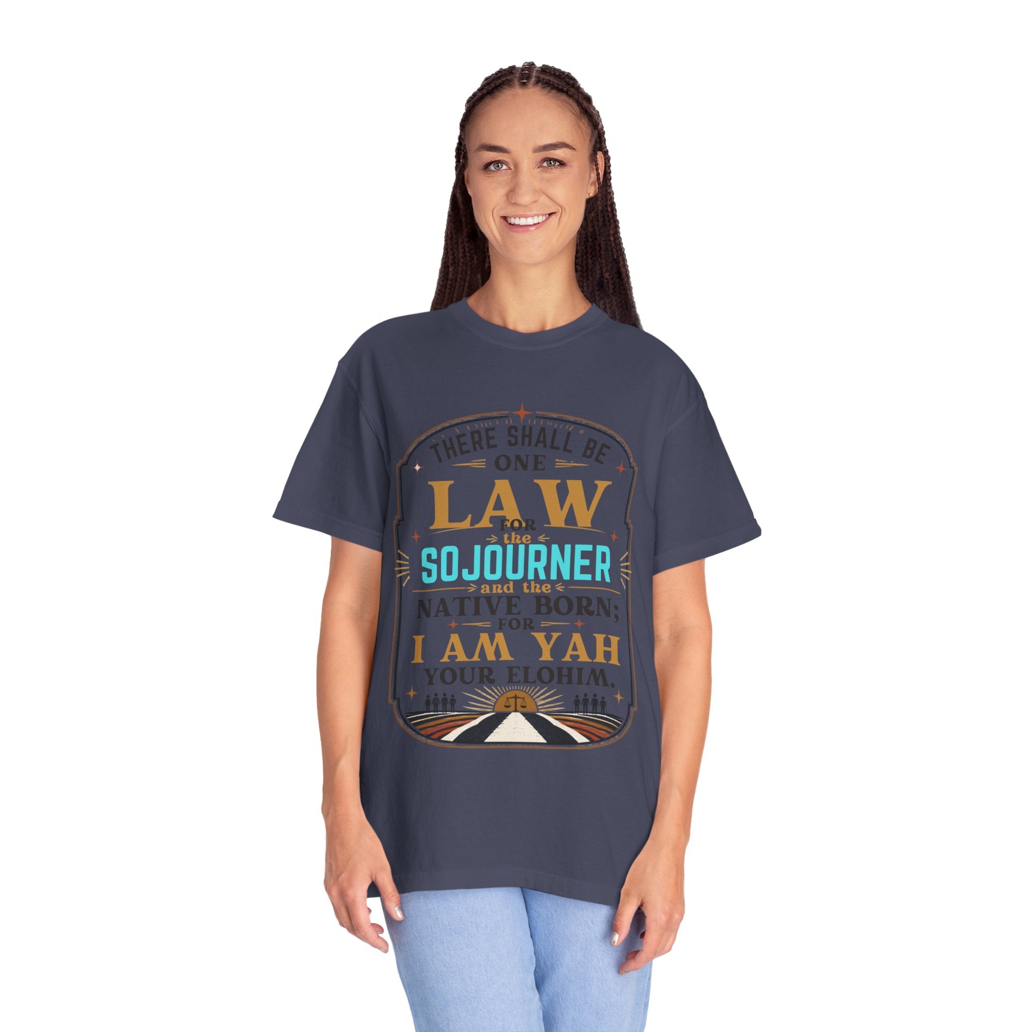 Sojourner Faith T-Shirt — "There Shall Be One Law" Inspirational Religious Tee