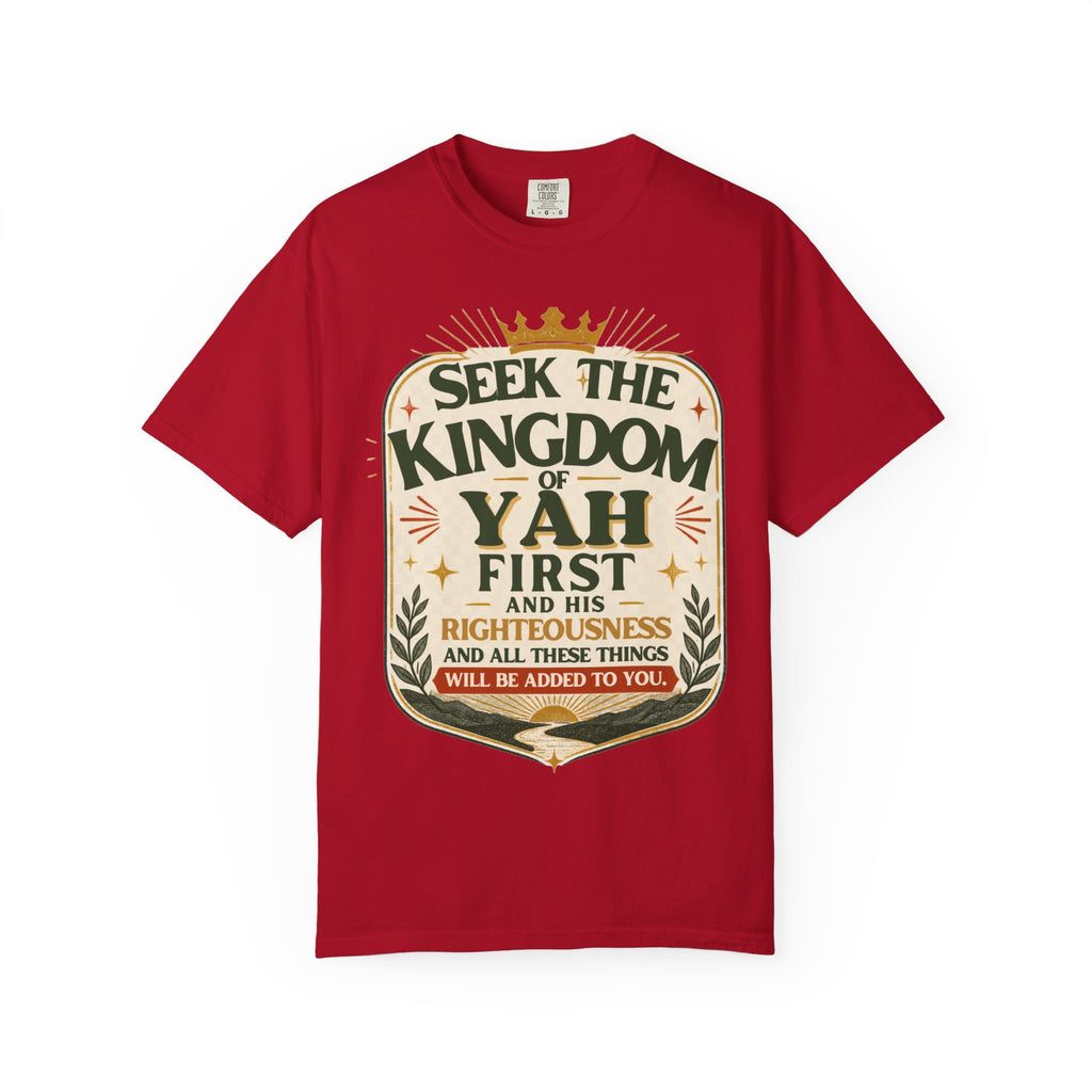 Seek the Kingdom of Yah T-Shirt — Inspirational Faith Graphic Tee