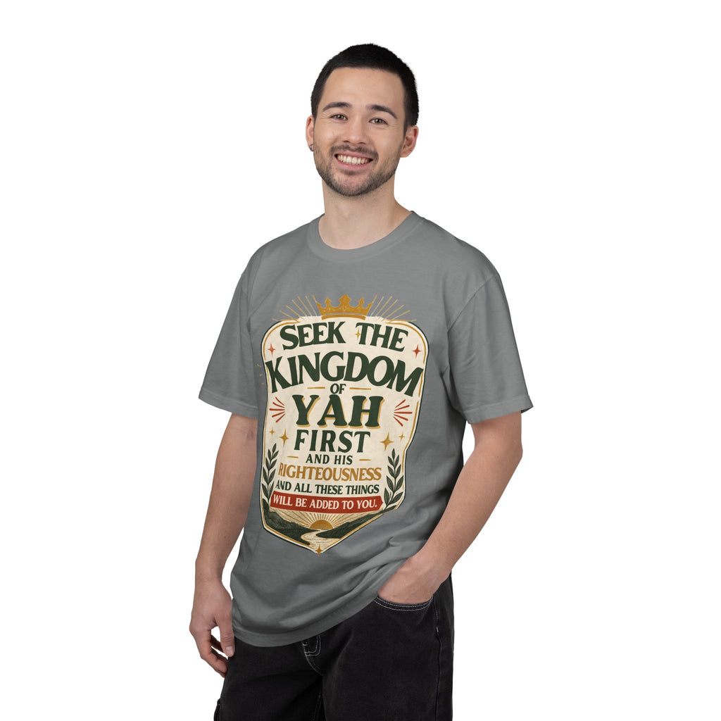 Seek the Kingdom of Yah T-Shirt — Inspirational Faith Graphic Tee