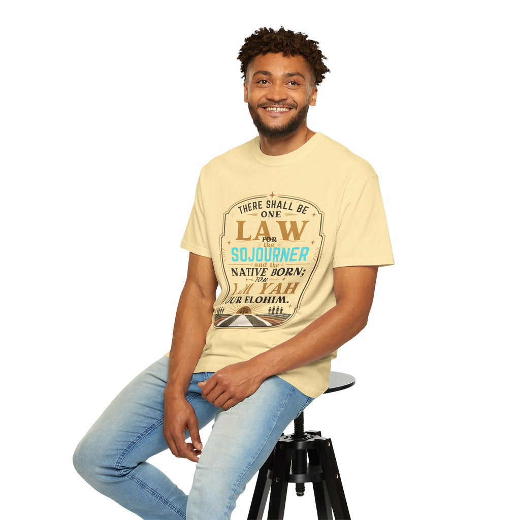 Sojourner Faith T-Shirt — "There Shall Be One Law" Inspirational Religious Tee