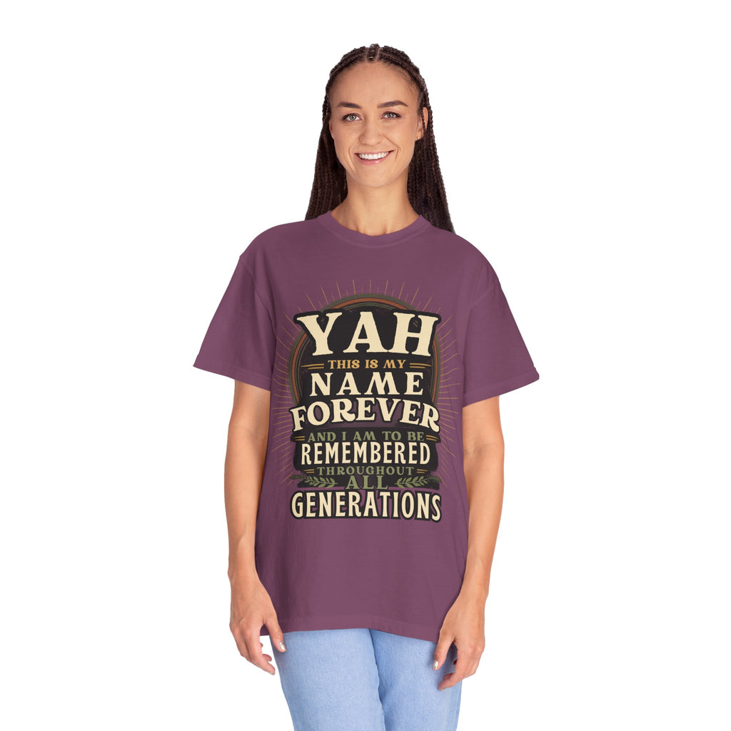 Yah Name Forever T‑Shirt — "This Is My Name Forever" Memorial Typography Tee