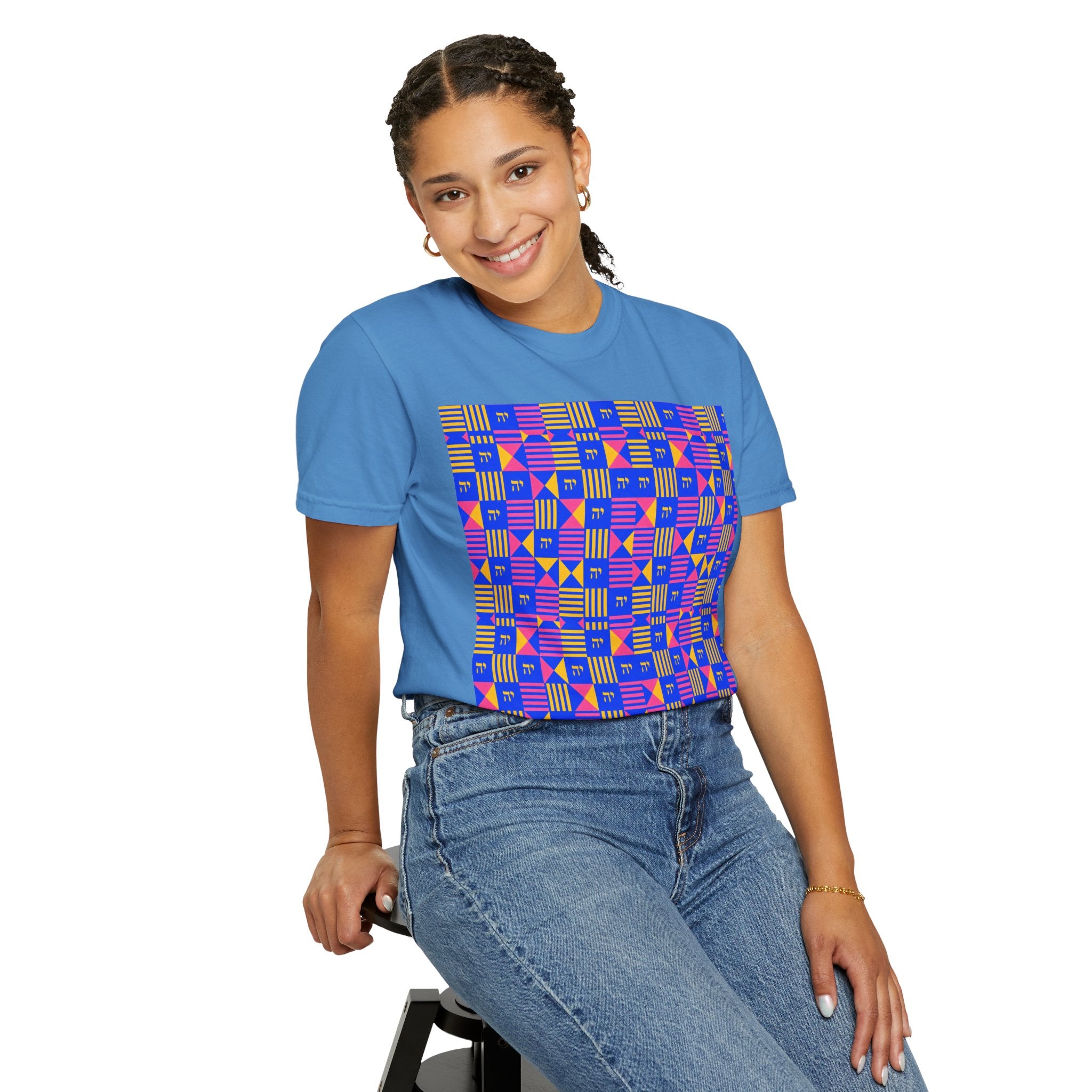 Digrammaton Kente-Inspired Pattern T-Shirt