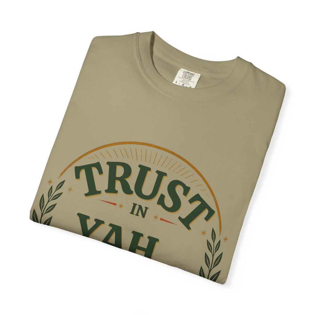 Trust in Yah T-Shirt — "Trust in Yah with All Your Heart" Christian Faith Tee