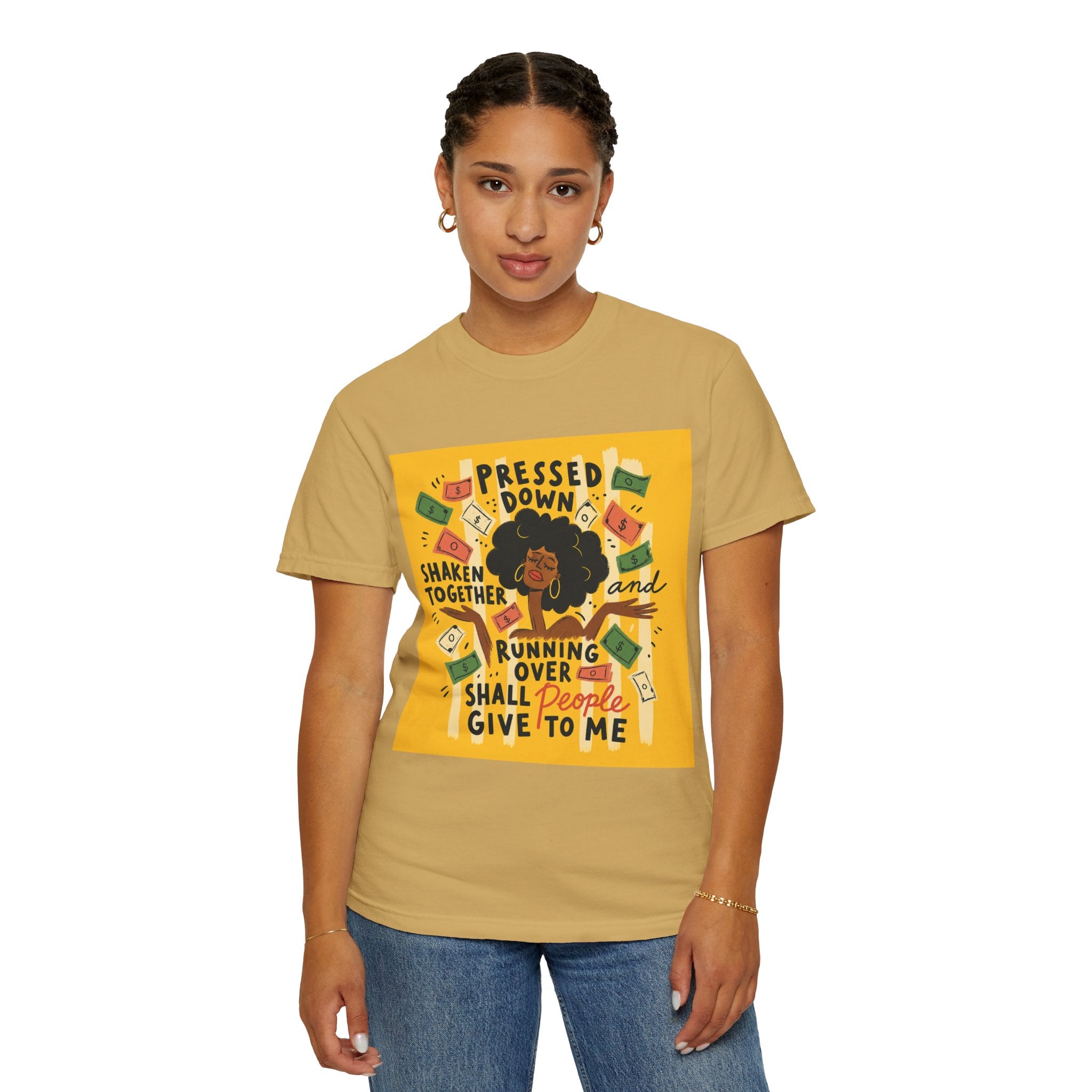 Pressed Down & Running Over T-Shirt — Inspirational Faith Graphic Tee