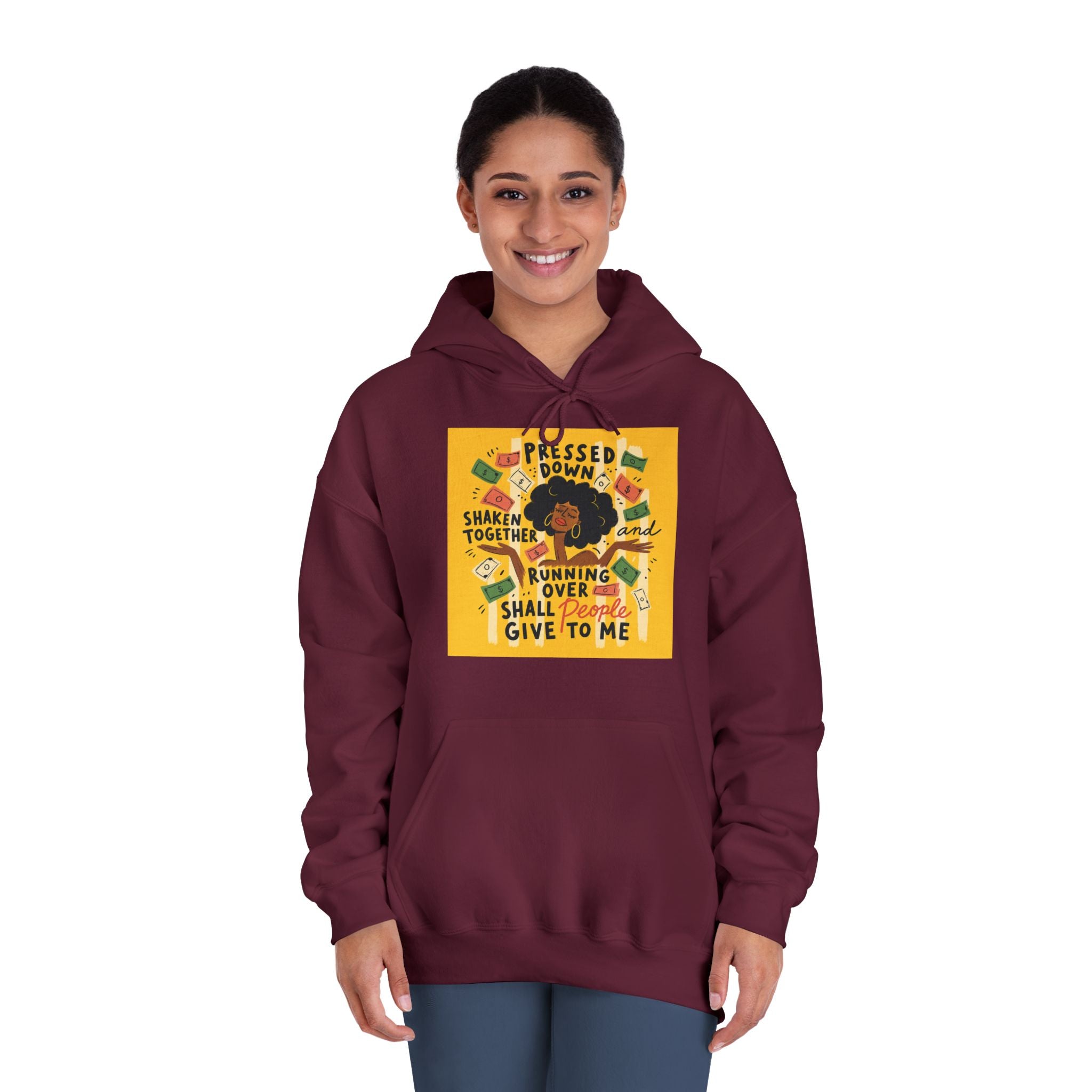 Pressed Down But Not Destroyed Hoodie — Inspirational Faith Graphic Sweatshirt