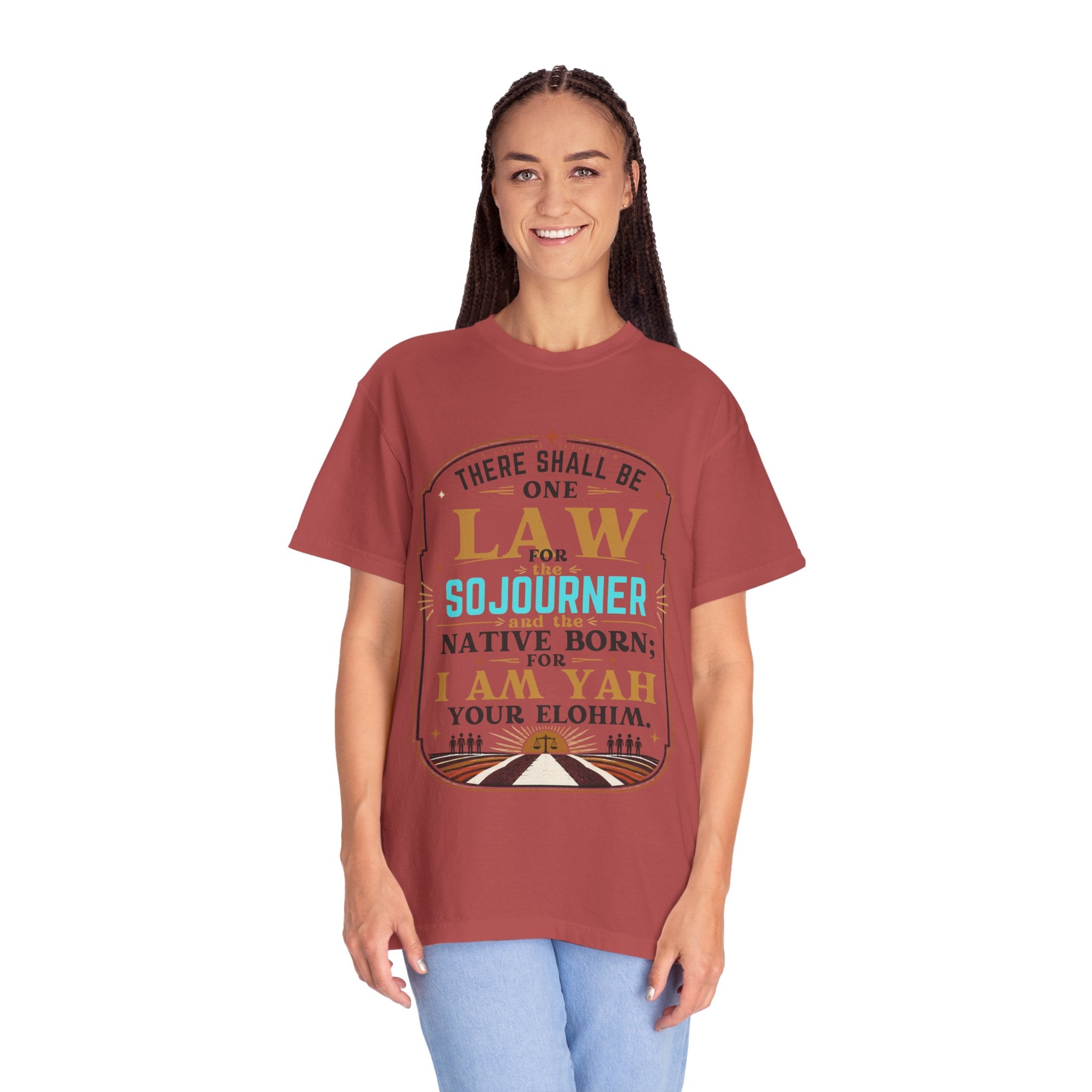 Sojourner Faith T-Shirt — "There Shall Be One Law" Inspirational Religious Tee