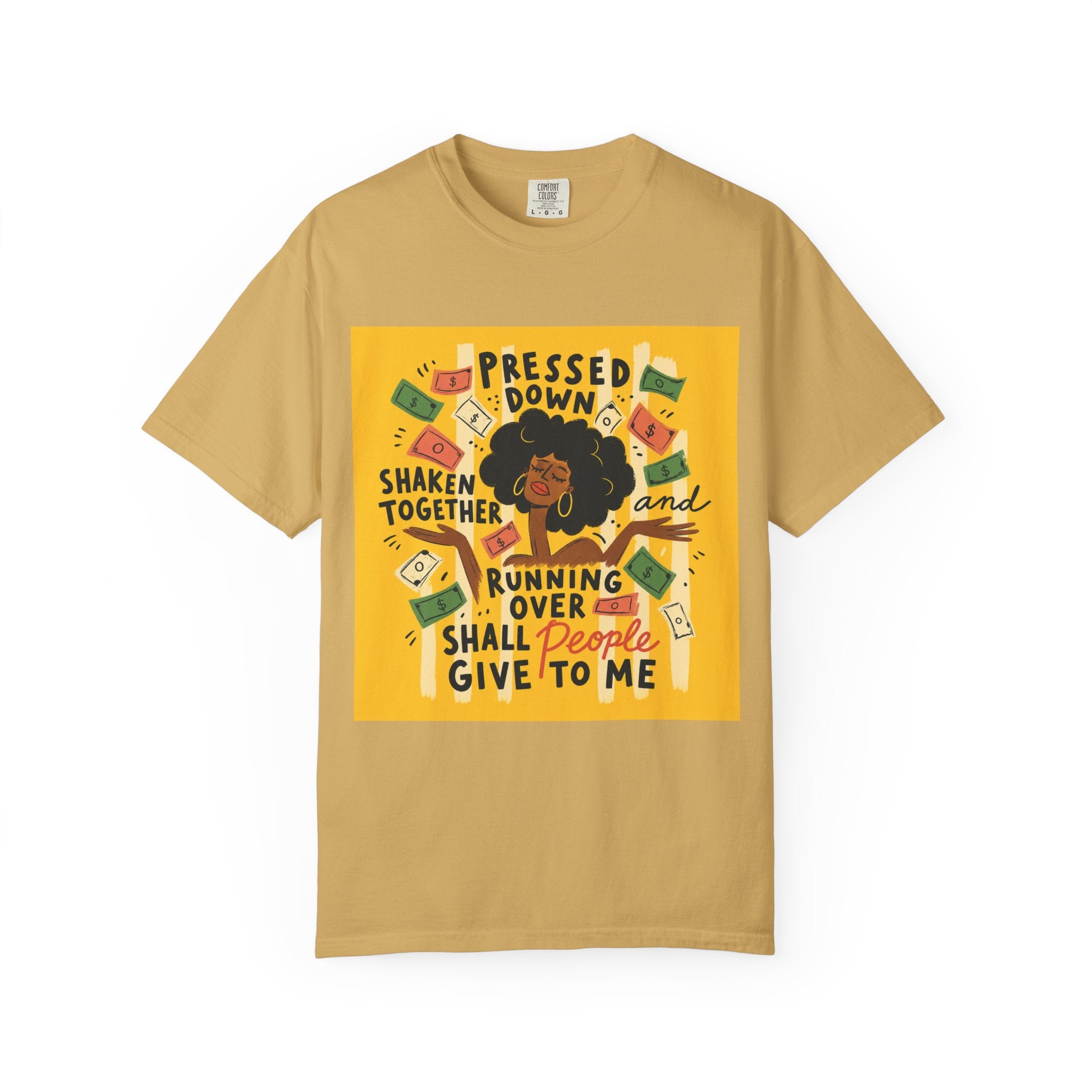 Pressed Down & Running Over T-Shirt — Inspirational Faith Graphic Tee