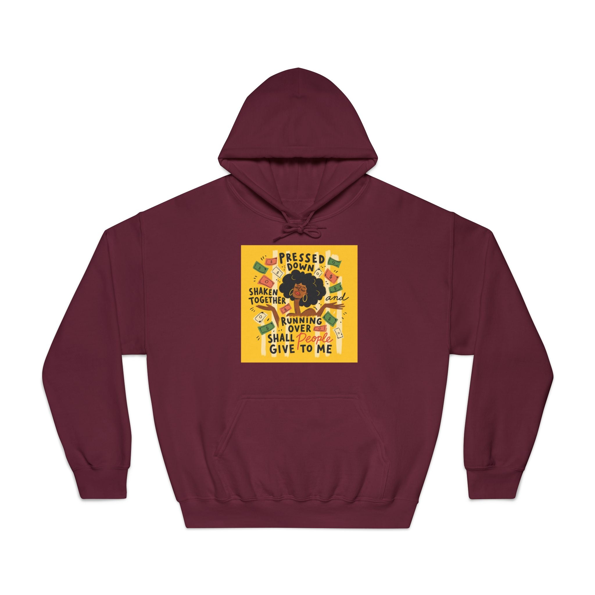 Pressed Down But Not Destroyed Hoodie — Inspirational Faith Graphic Sweatshirt