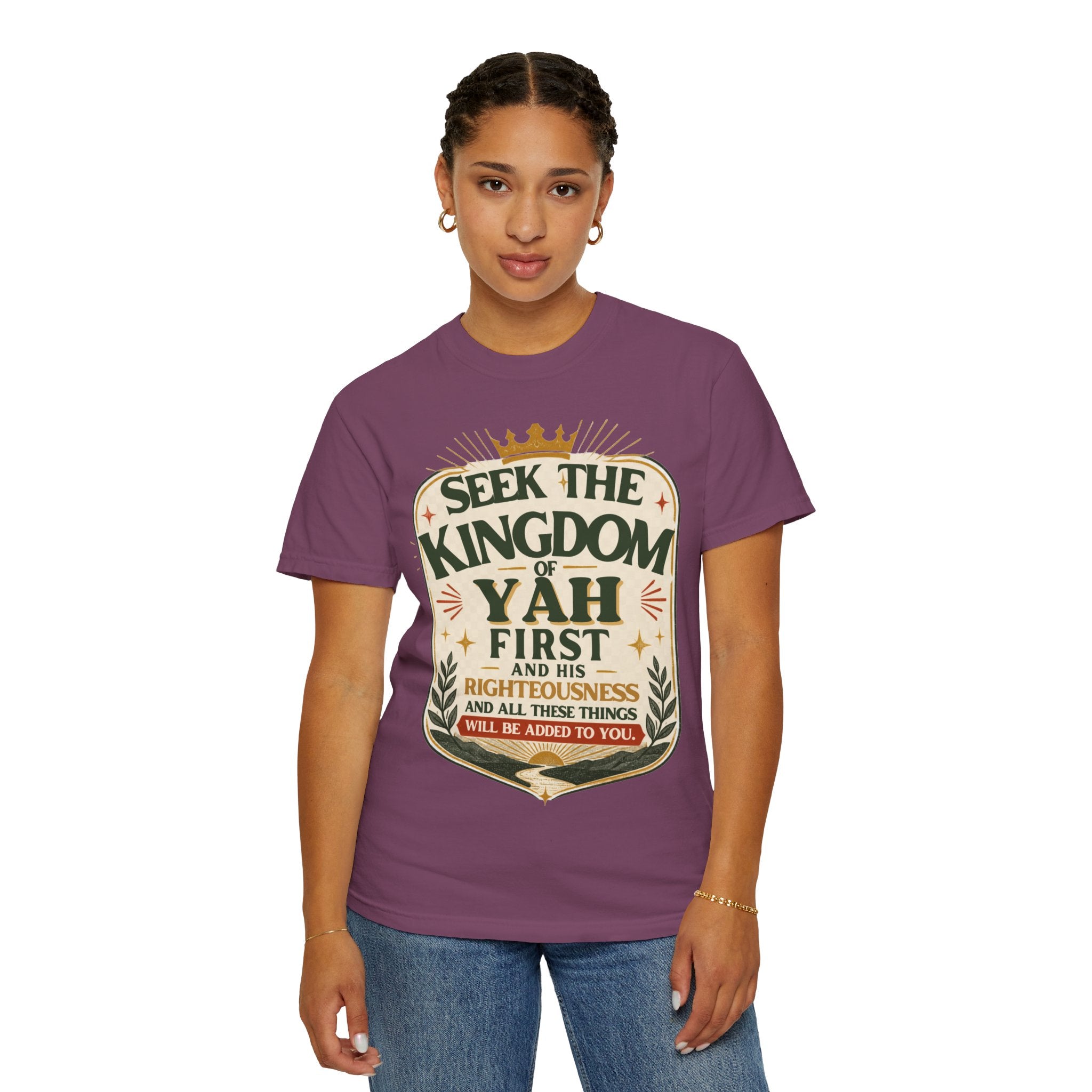 Seek the Kingdom of Yah T-Shirt — Inspirational Faith Graphic Tee