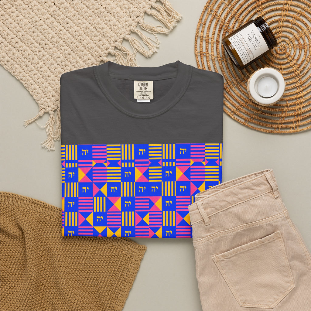 Digrammaton Kente-Inspired Pattern T-Shirt