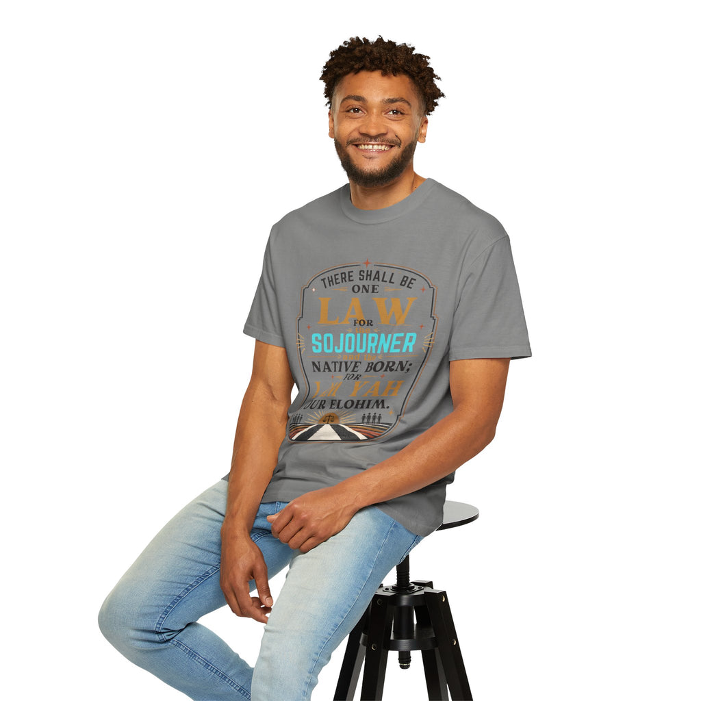 Sojourner Faith T-Shirt — "There Shall Be One Law" Inspirational Religious Tee