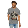 T-Shirt — “The Name of Yah Strong Tower” Vintage Religious Graphic Tee