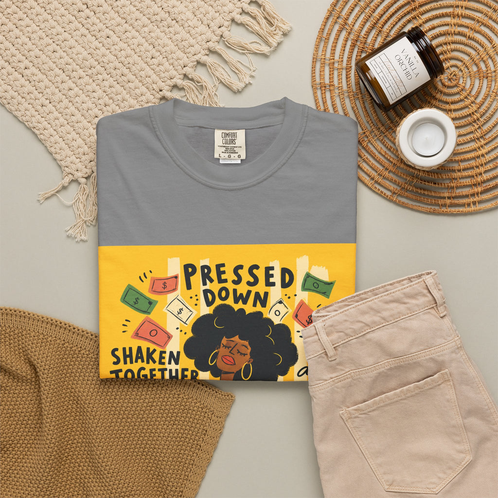 Pressed Down & Running Over T-Shirt — Inspirational Faith Graphic Tee
