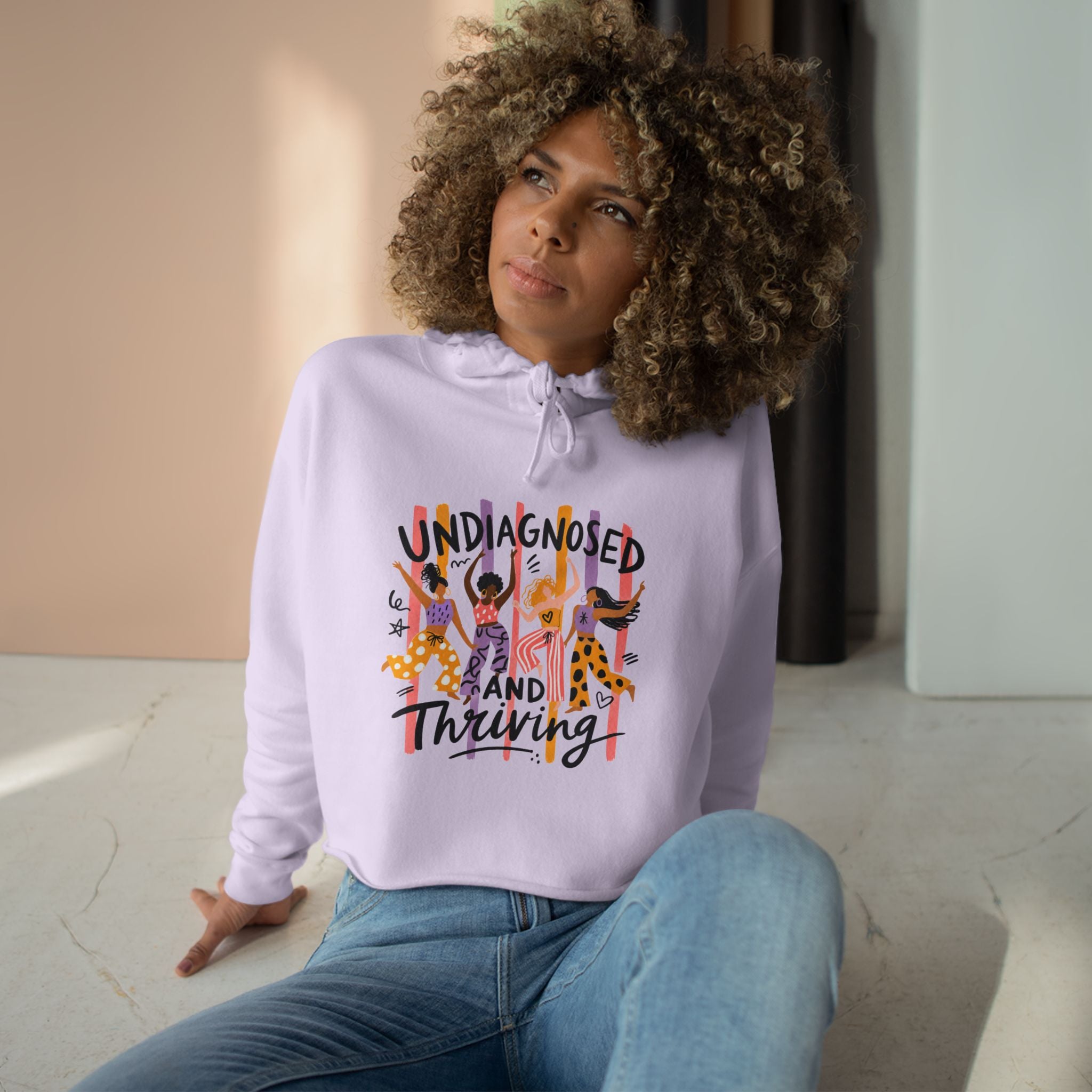 Undiagnosed and Thriving Crop Hoodie