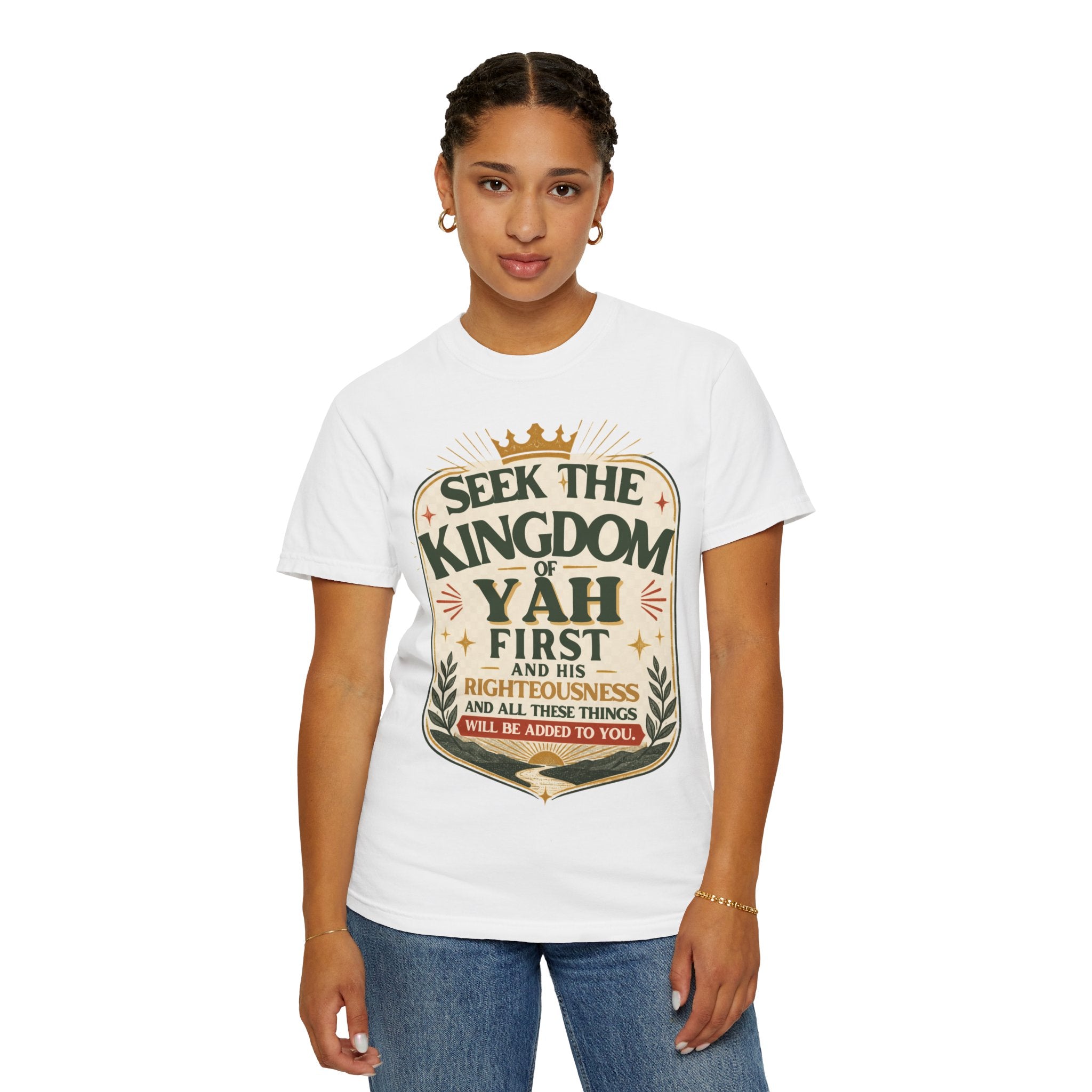 Seek the Kingdom of Yah T-Shirt — Inspirational Faith Graphic Tee