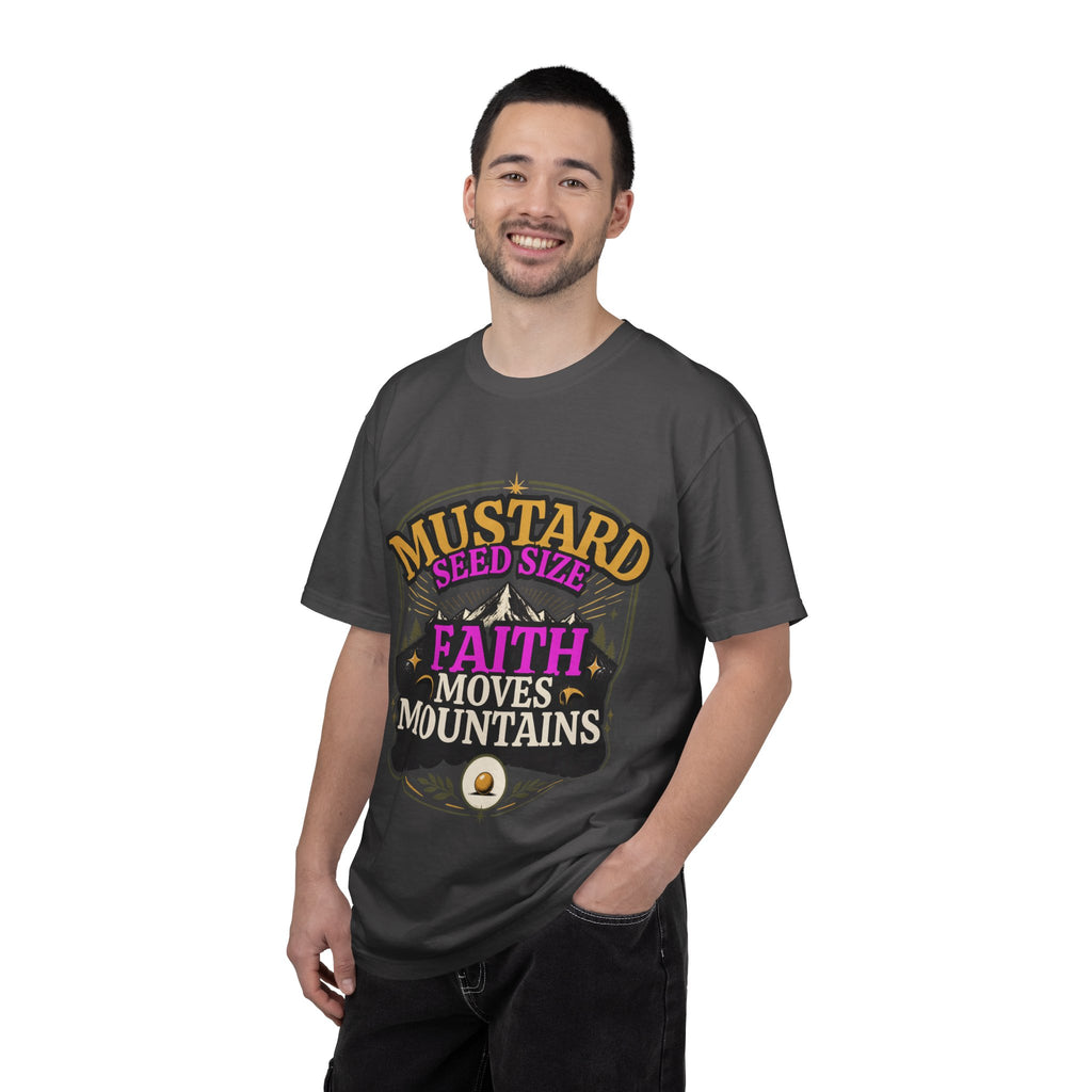 Faith Moves Mountains T-Shirt — Mustard Seed Size Inspirational Christian Tee