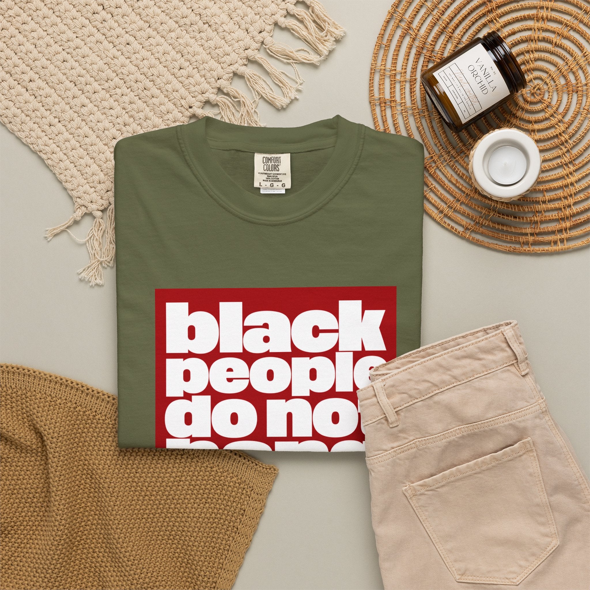 Graphic T-Shirt — "Black People Do Not Hang Themselves From Trees" Statement Tee