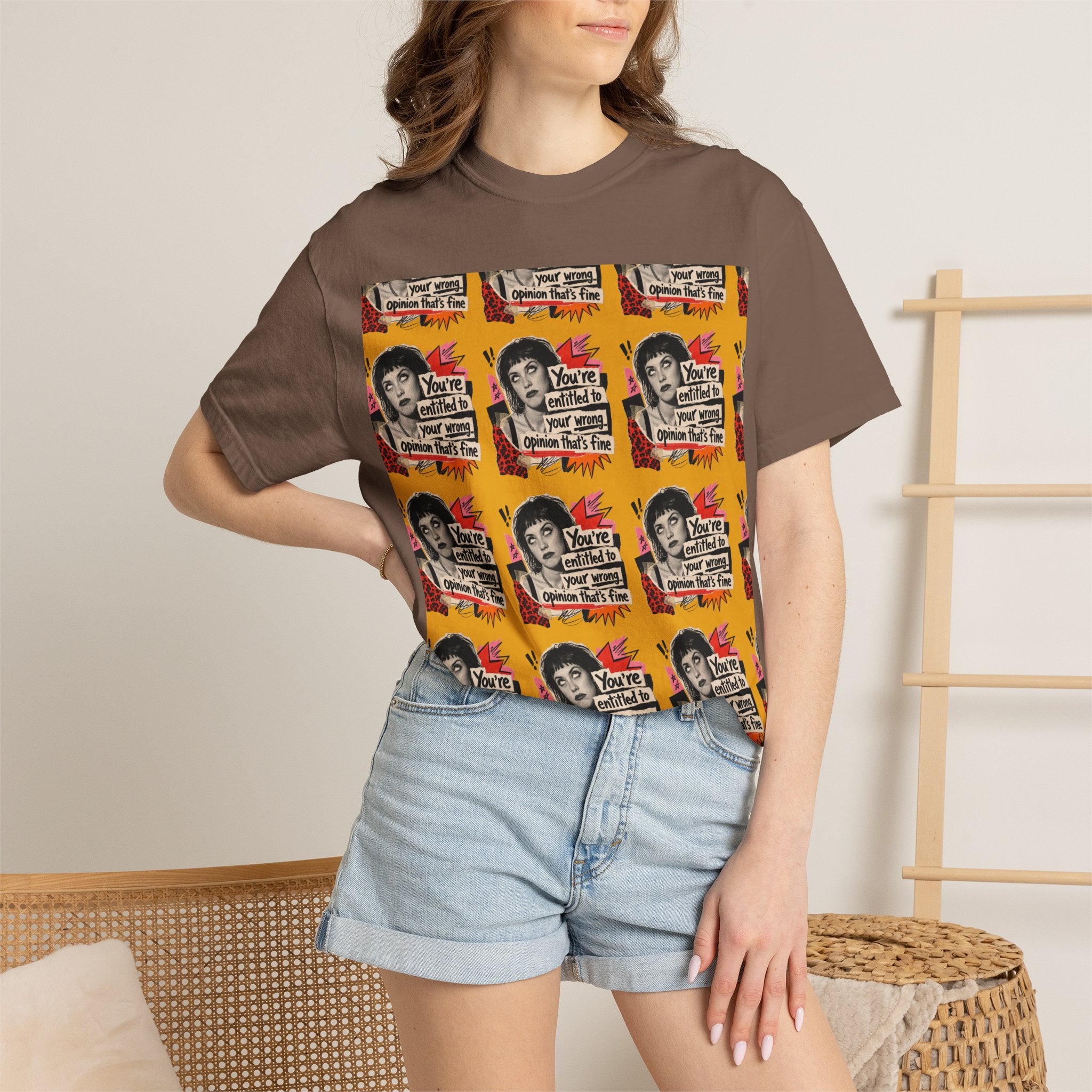 Retro Pop Art Portrait T-Shirt — You’re Entitled to your Wrong Opinion Graphic Tee
