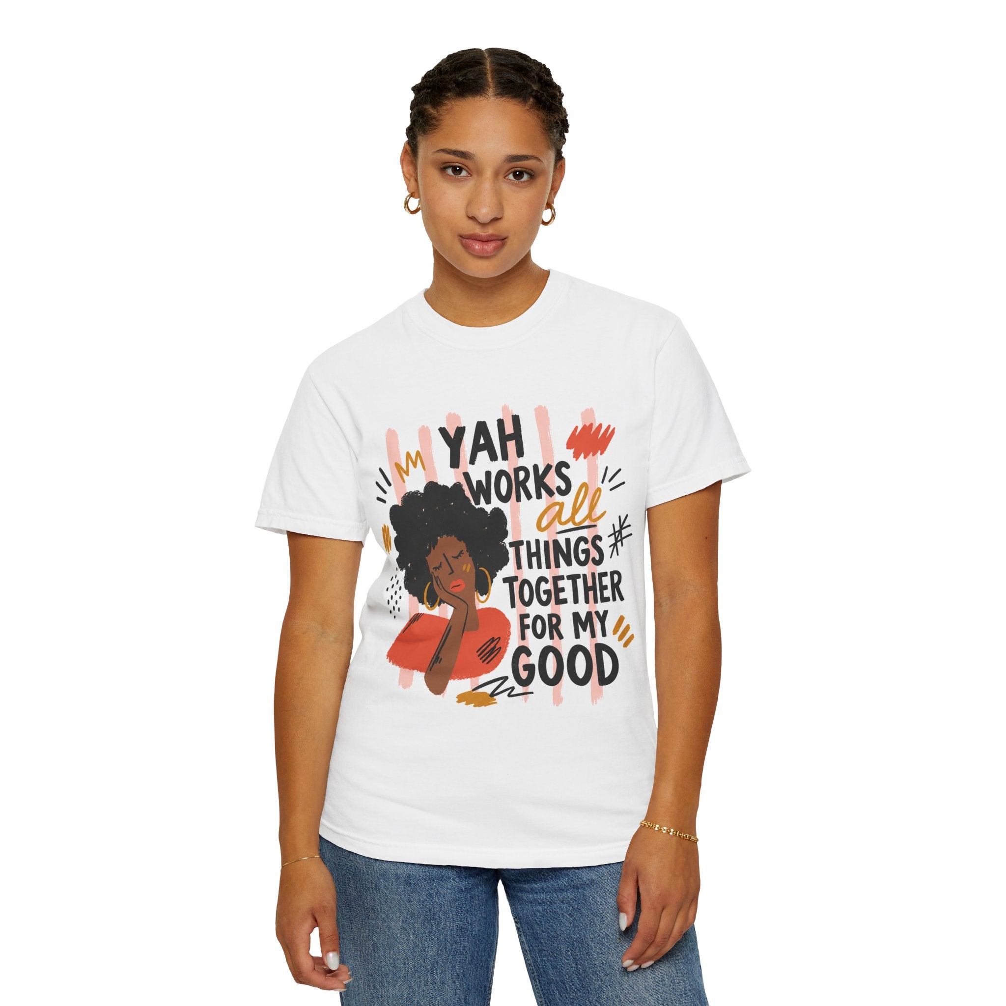 Inspirational Tee — “Yah Works All Things Together for My Good” Graphic T-Shirt