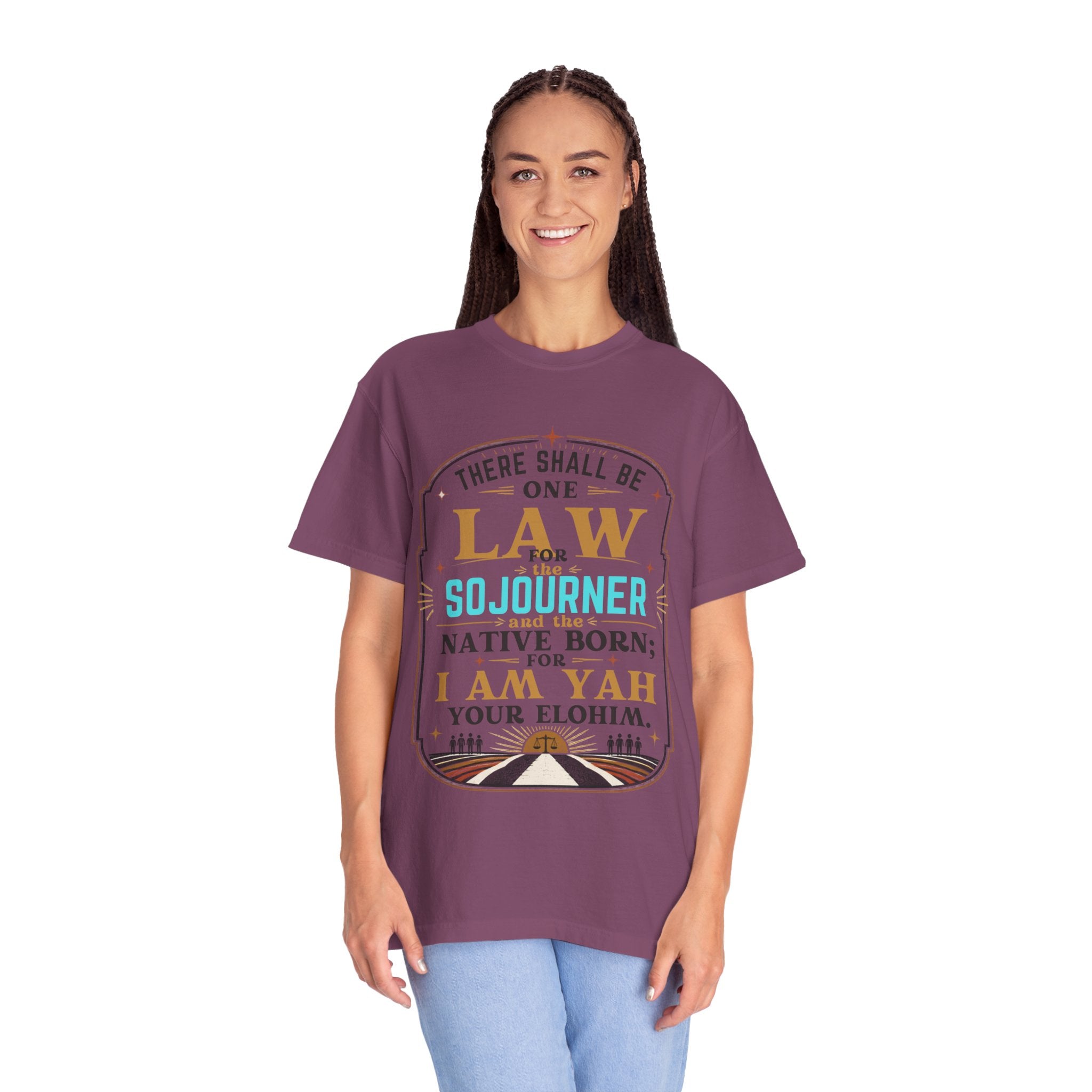 Sojourner Faith T-Shirt — "There Shall Be One Law" Inspirational Religious Tee