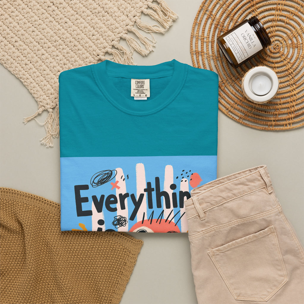 Everything Is Fine T-Shirt — Colorful Retro Cartoon Graphic Tee