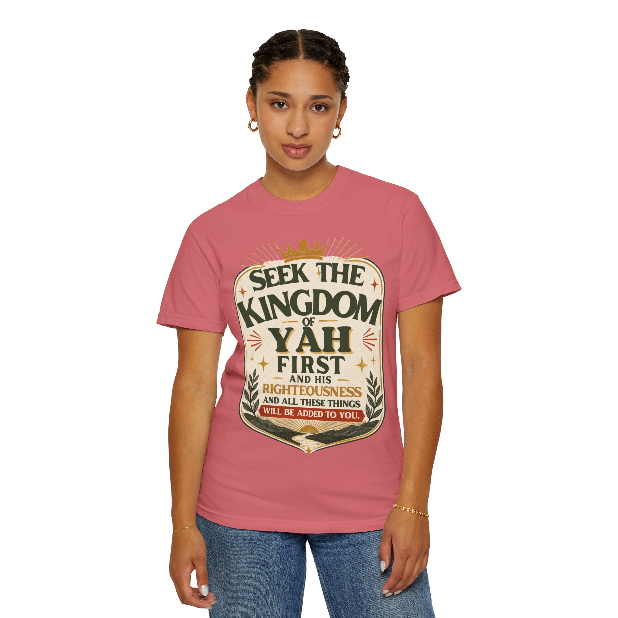 Seek the Kingdom of Yah T-Shirt — Inspirational Faith Graphic Tee