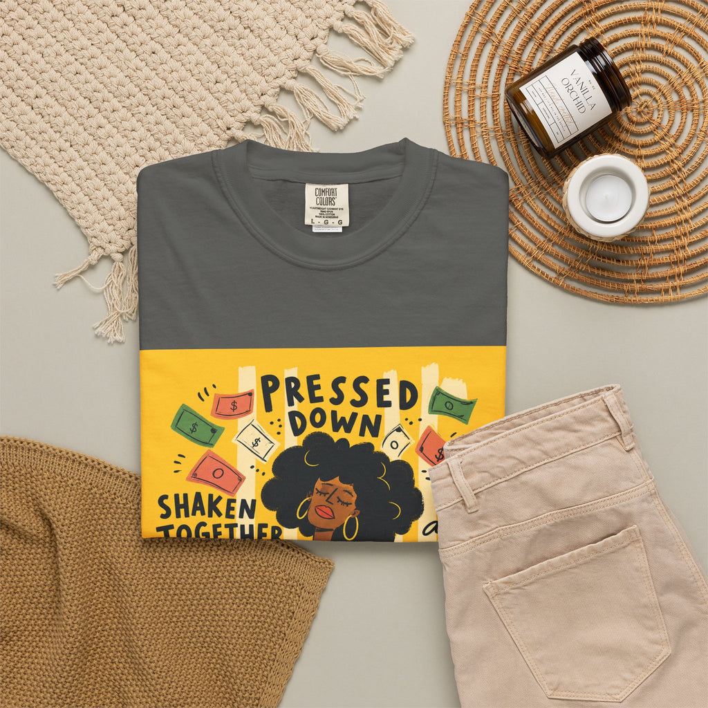 Pressed Down & Running Over T-Shirt — Inspirational Faith Graphic Tee