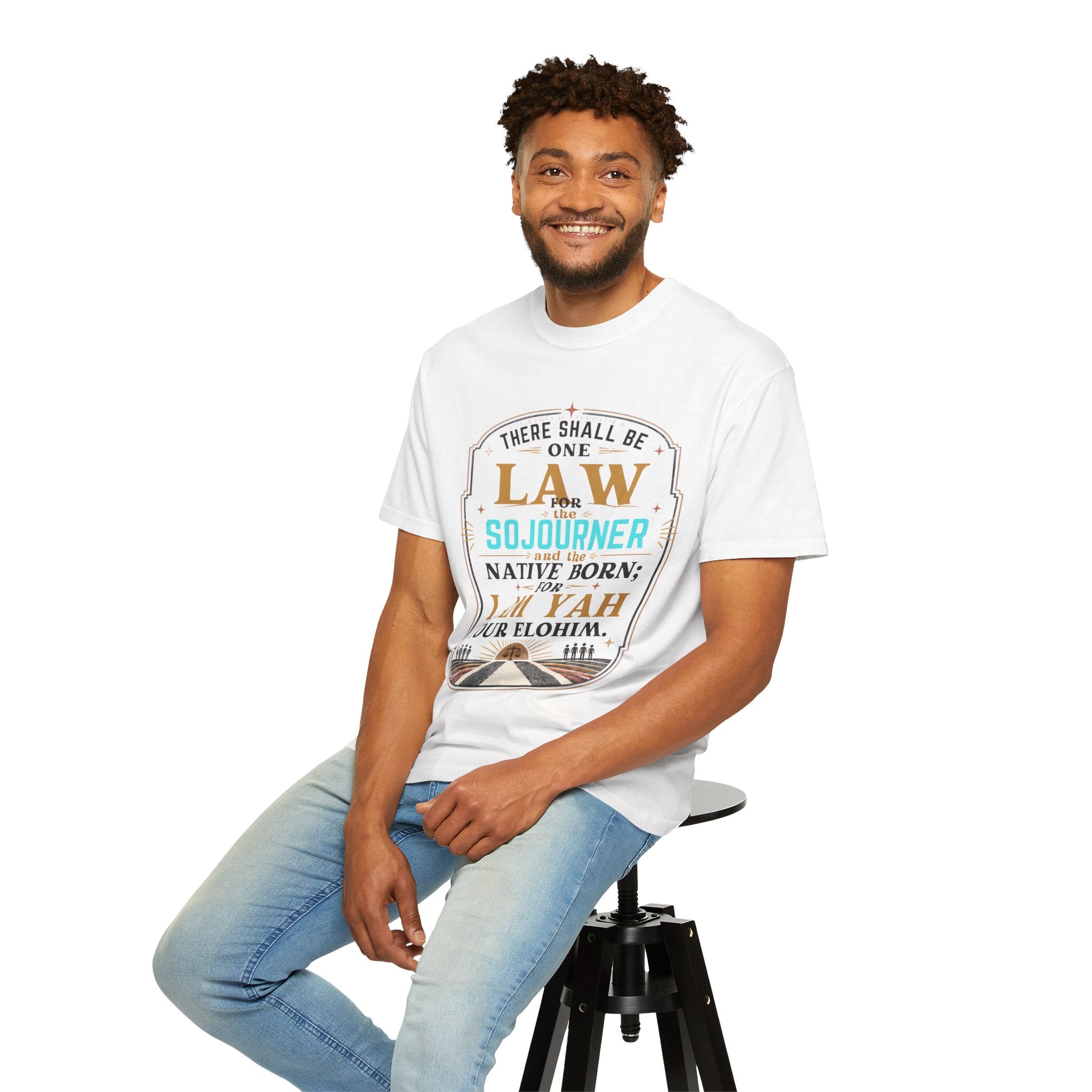 Sojourner Faith T-Shirt — "There Shall Be One Law" Inspirational Religious Tee