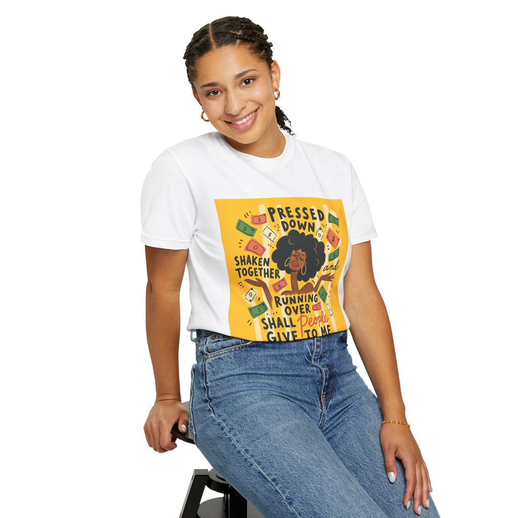 Pressed Down & Running Over T-Shirt — Inspirational Faith Graphic Tee