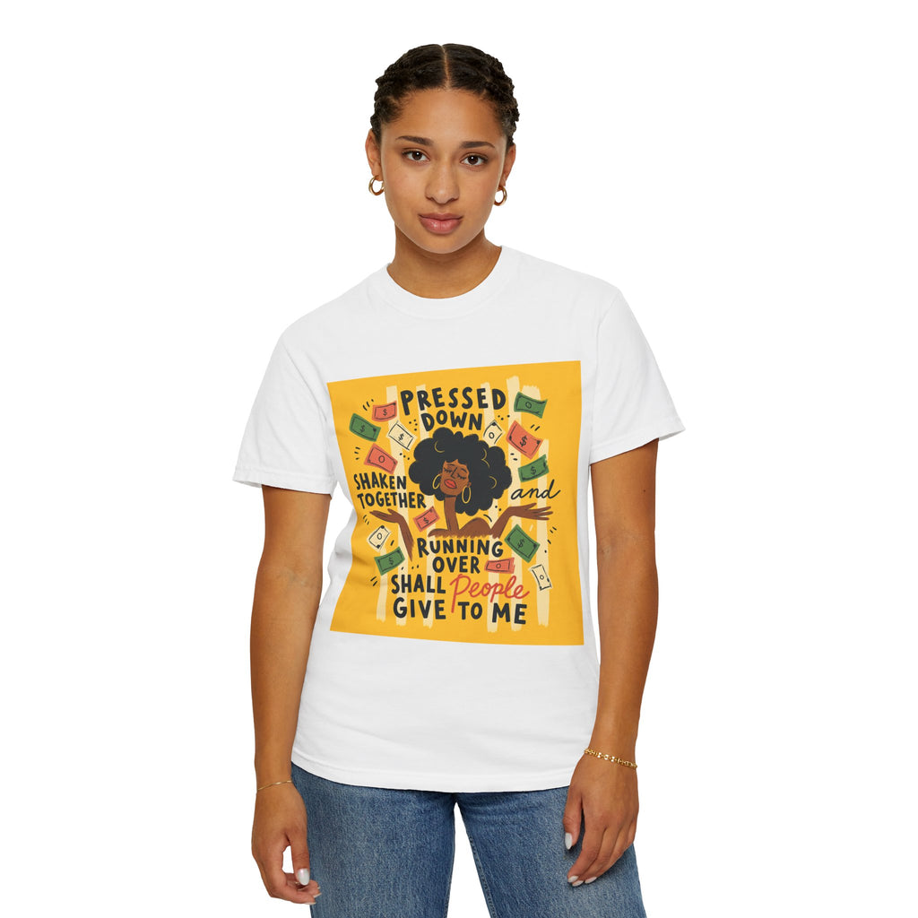 Pressed Down & Running Over T-Shirt — Inspirational Faith Graphic Tee
