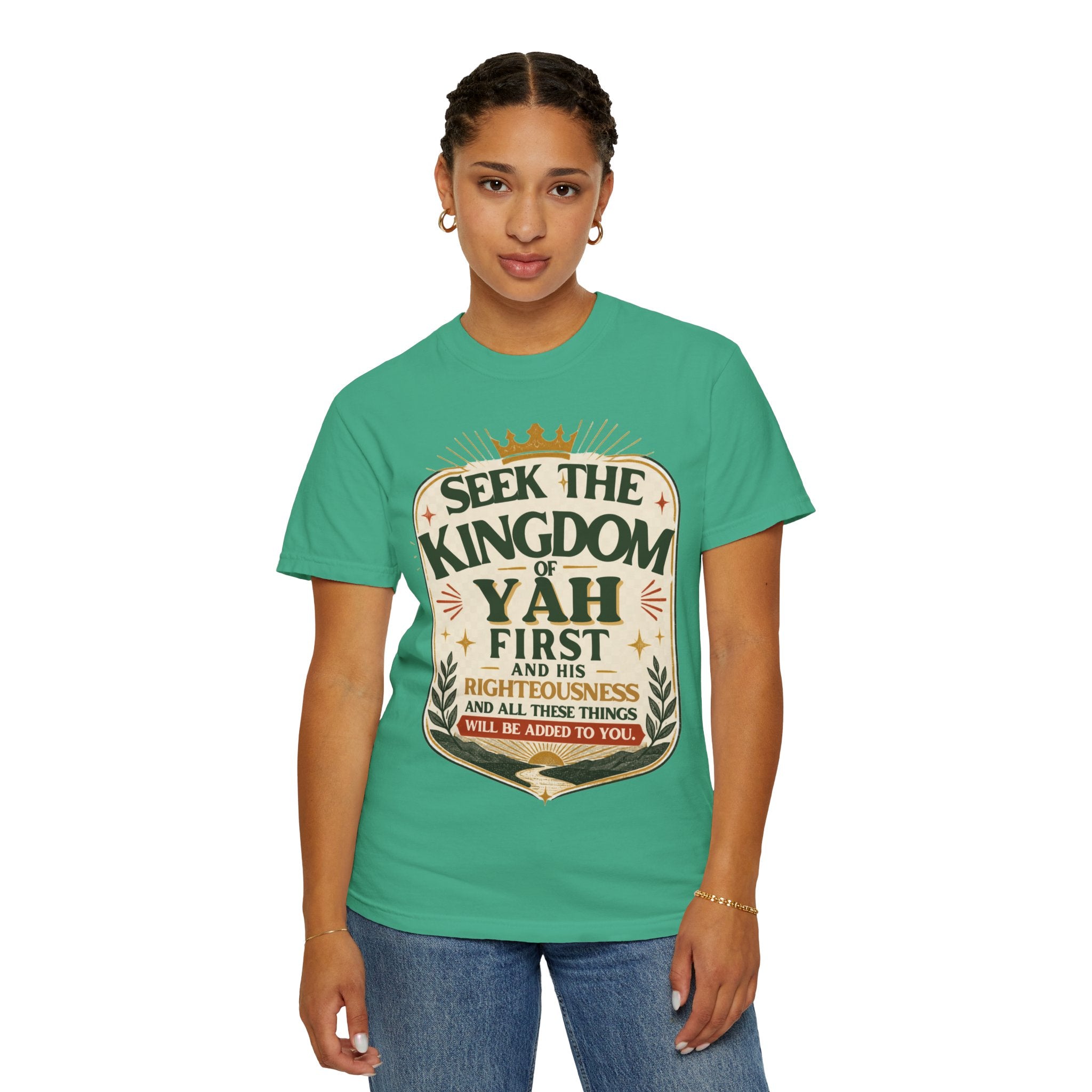 Seek the Kingdom of Yah T-Shirt — Inspirational Faith Graphic Tee