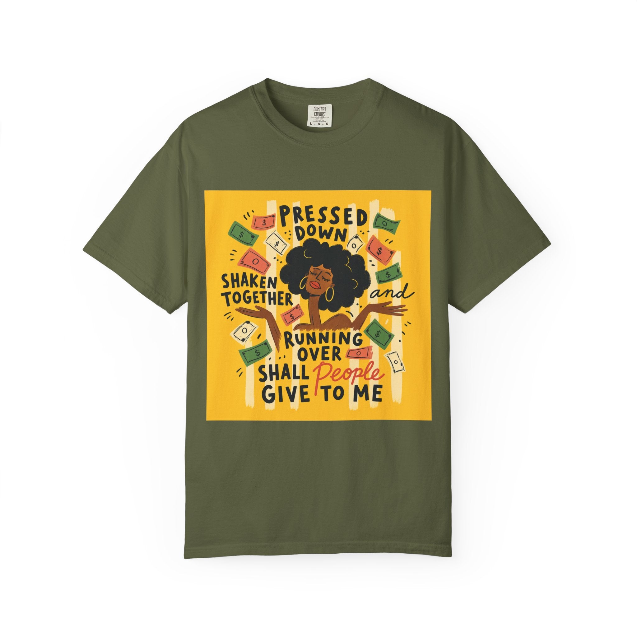Pressed Down & Running Over T-Shirt — Inspirational Faith Graphic Tee