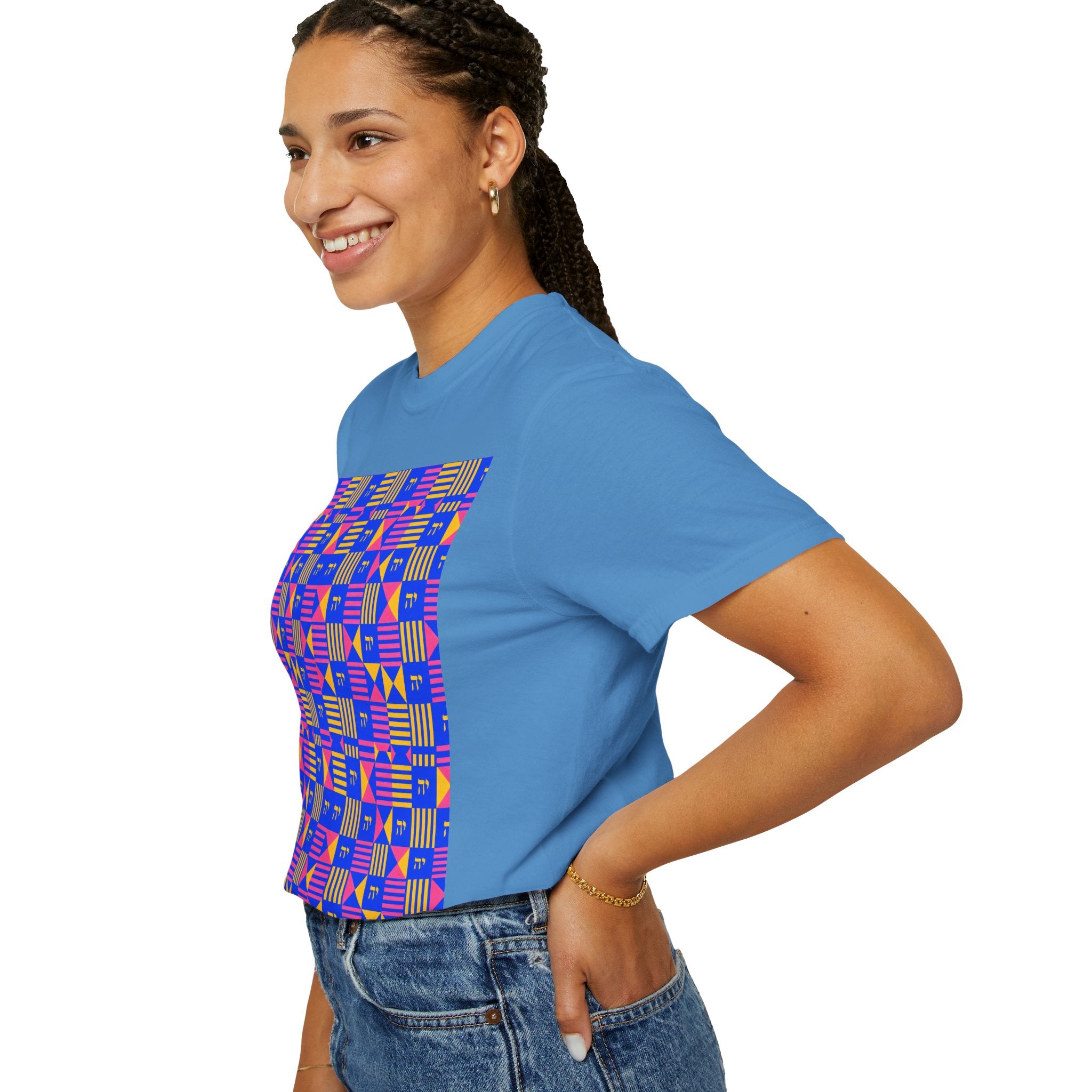 Digrammaton Kente-Inspired Pattern T-Shirt