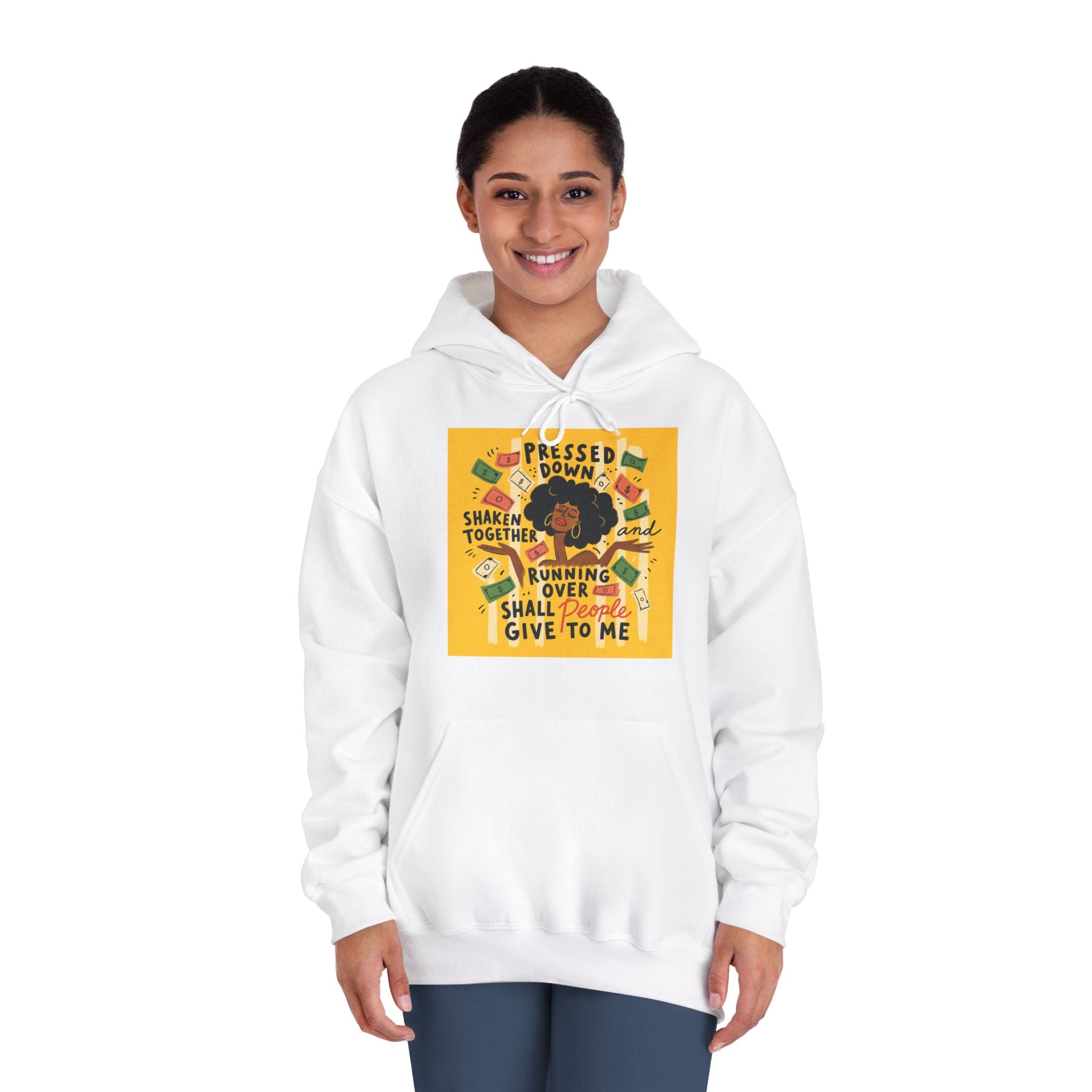 Pressed Down But Not Destroyed Hoodie — Inspirational Faith Graphic Sweatshirt