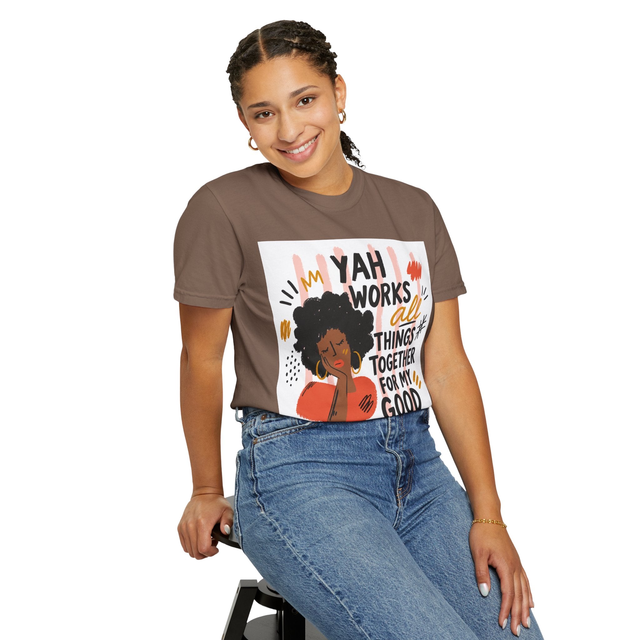 Inspirational Tee — “Yah Works All Things Together for My Good” Graphic T-Shirt