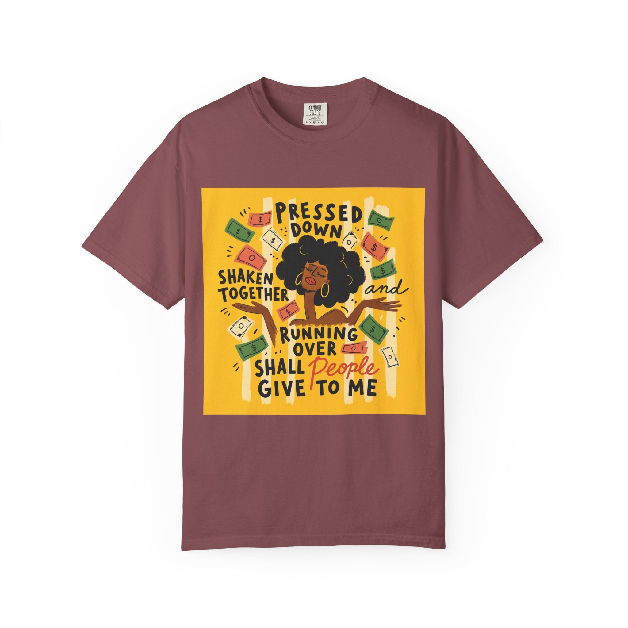 Pressed Down & Running Over T-Shirt — Inspirational Faith Graphic Tee