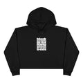 Cropped Hoodie — “black people do not hang from trees” Statement Crop Hoodie