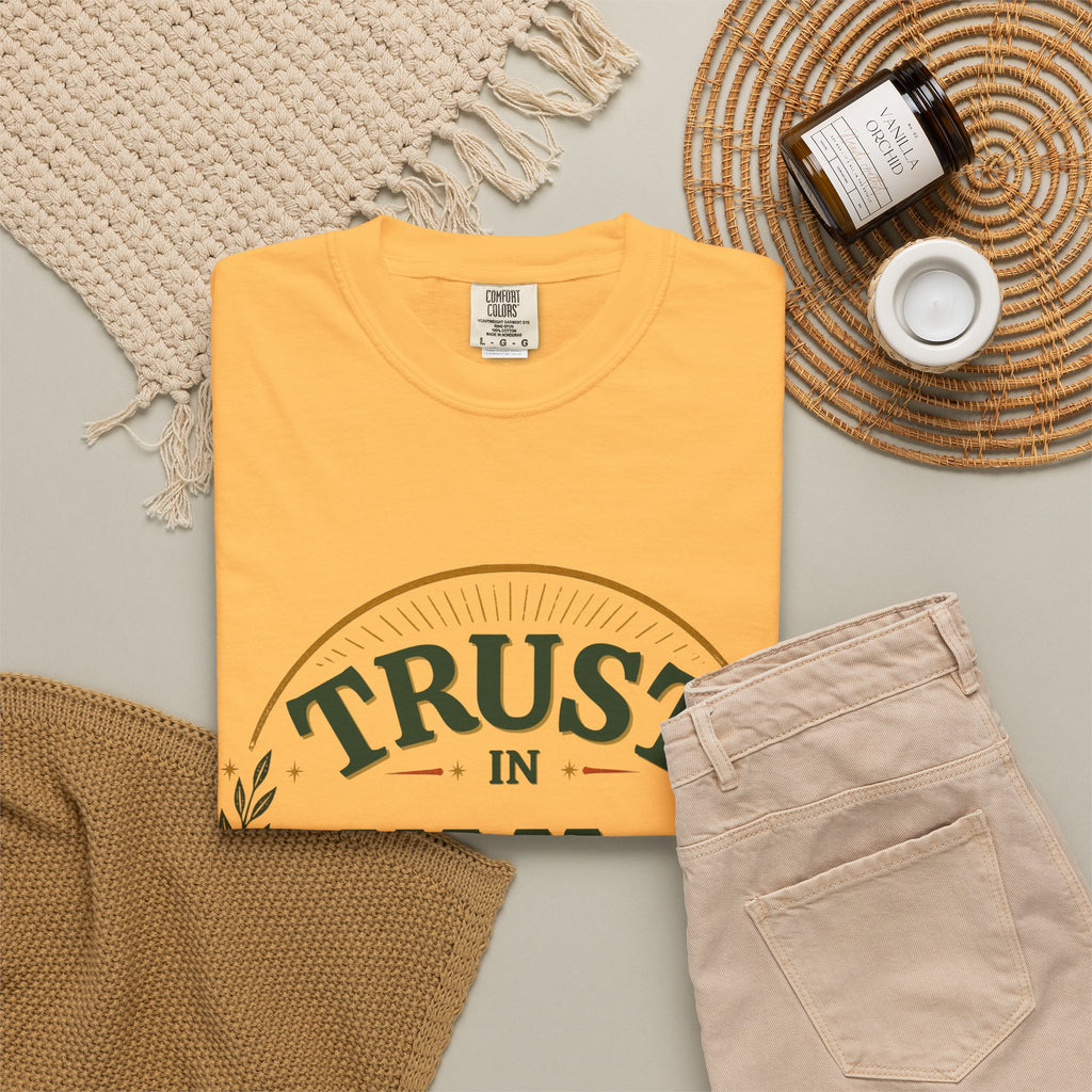 Trust in Yah T-Shirt — "Trust in Yah with All Your Heart" Christian Faith Tee