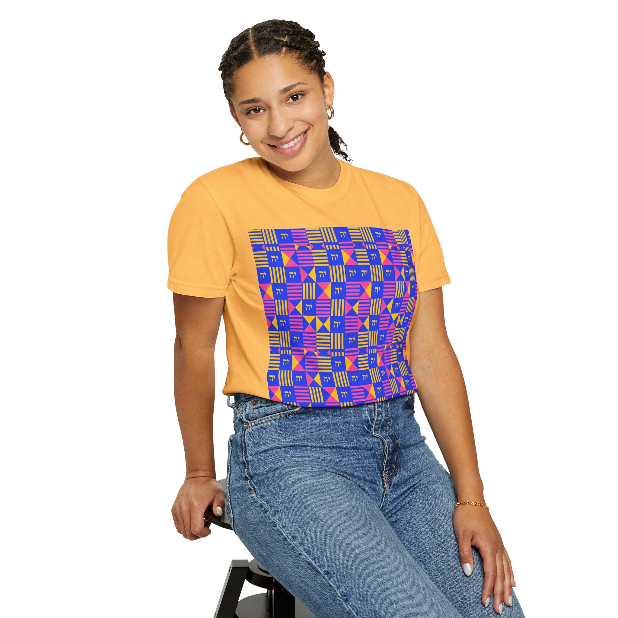 Digrammaton Kente-Inspired Pattern T-Shirt
