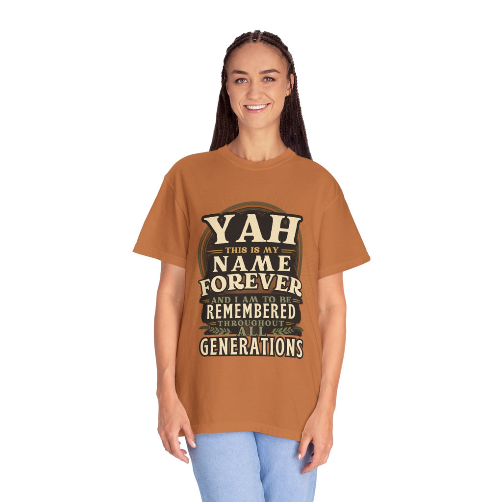 Yah Name Forever T‑Shirt — "This Is My Name Forever" Memorial Typography Tee