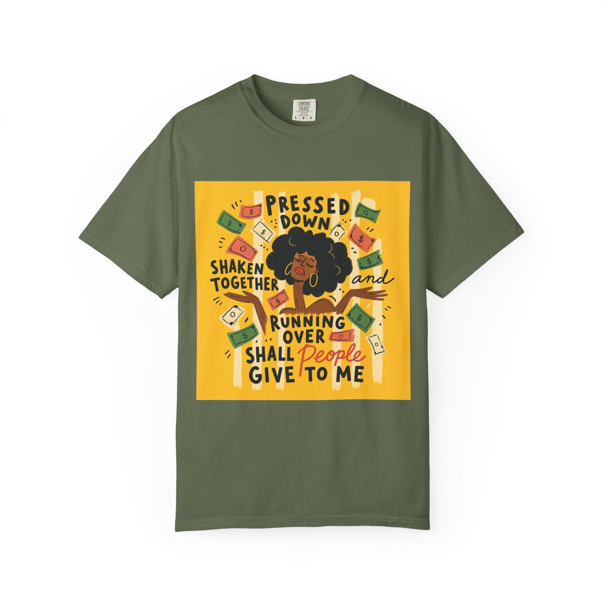 Pressed Down & Running Over T-Shirt — Inspirational Faith Graphic Tee