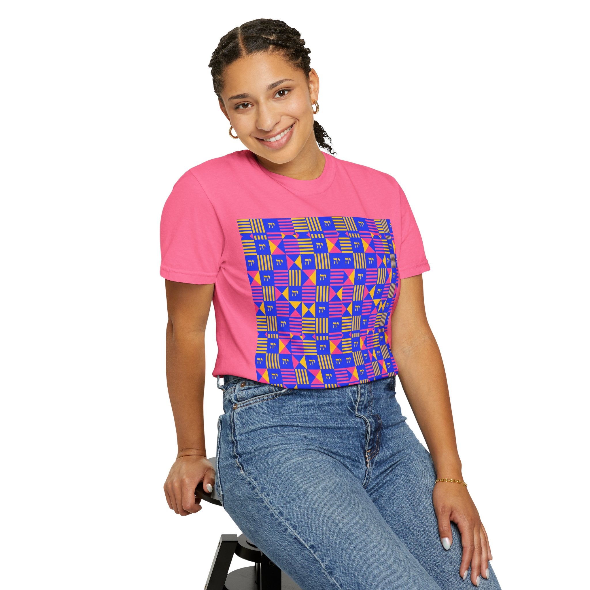 Digrammaton Kente-Inspired Pattern T-Shirt