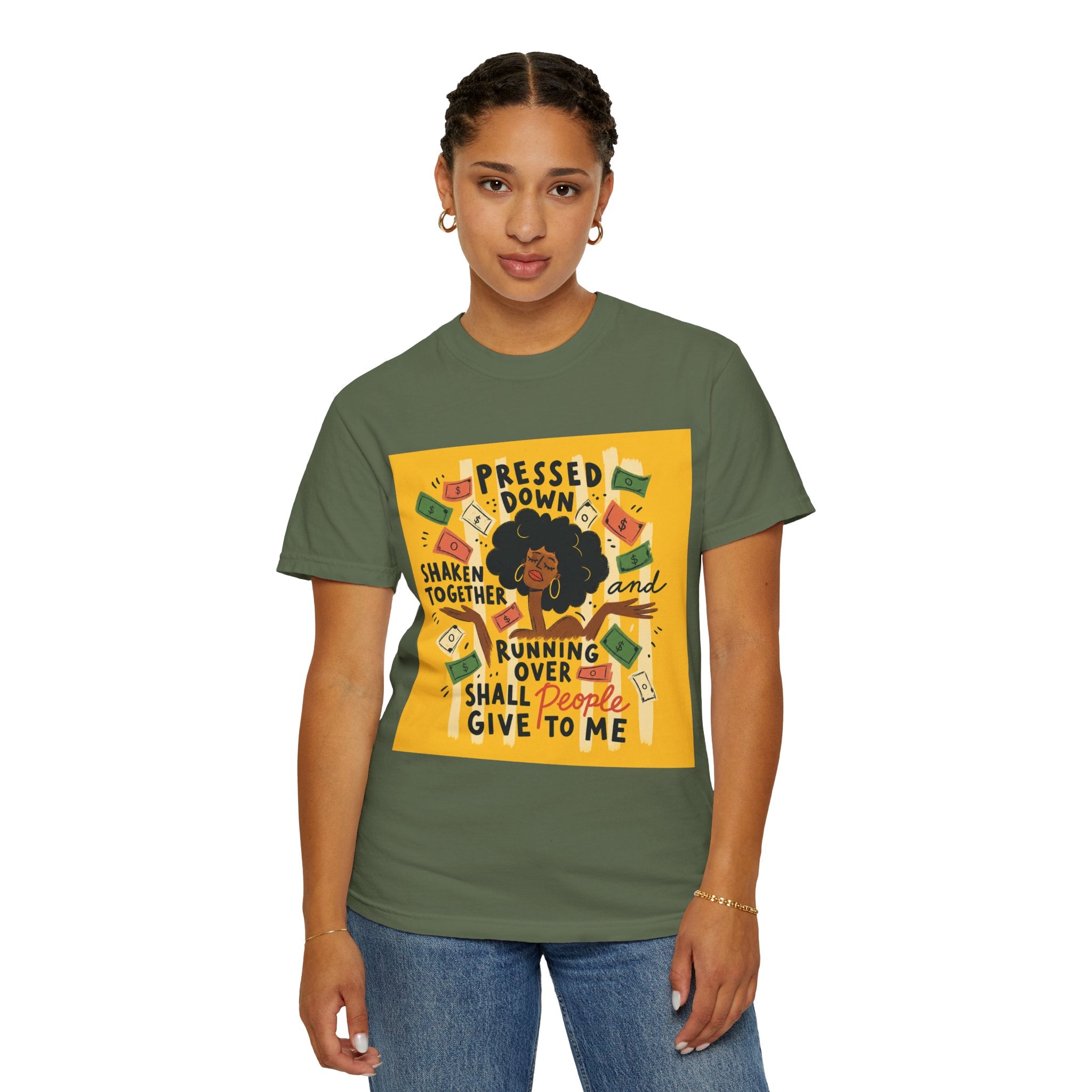 Pressed Down & Running Over T-Shirt — Inspirational Faith Graphic Tee
