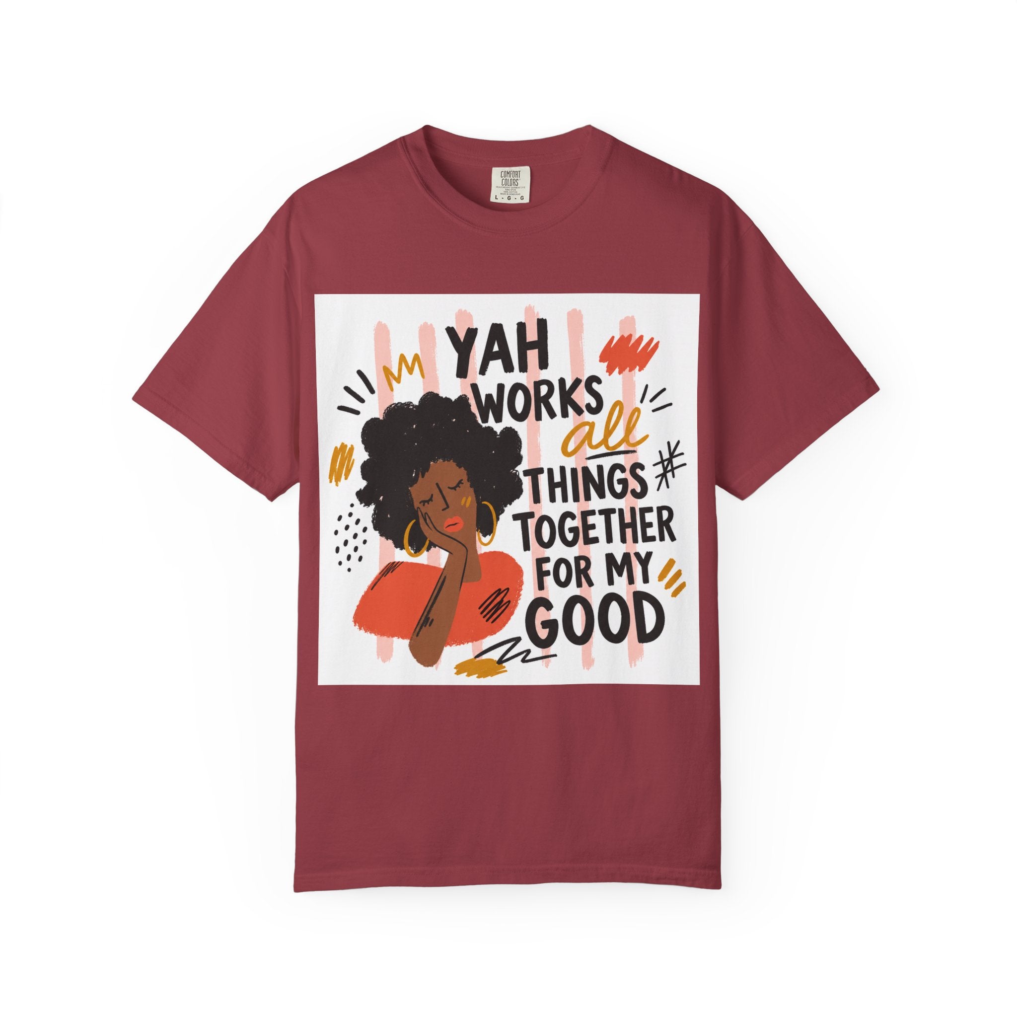 Inspirational Tee — “Yah Works All Things Together for My Good” Graphic T-Shirt